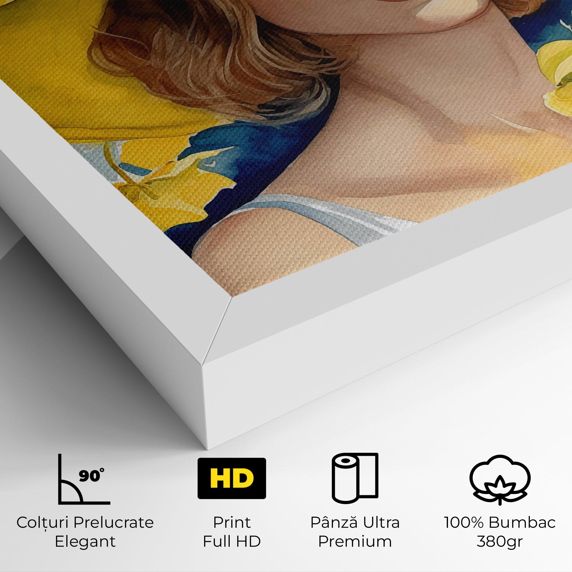 Tablou Canvas Yellow Hat Flowers mockup 4