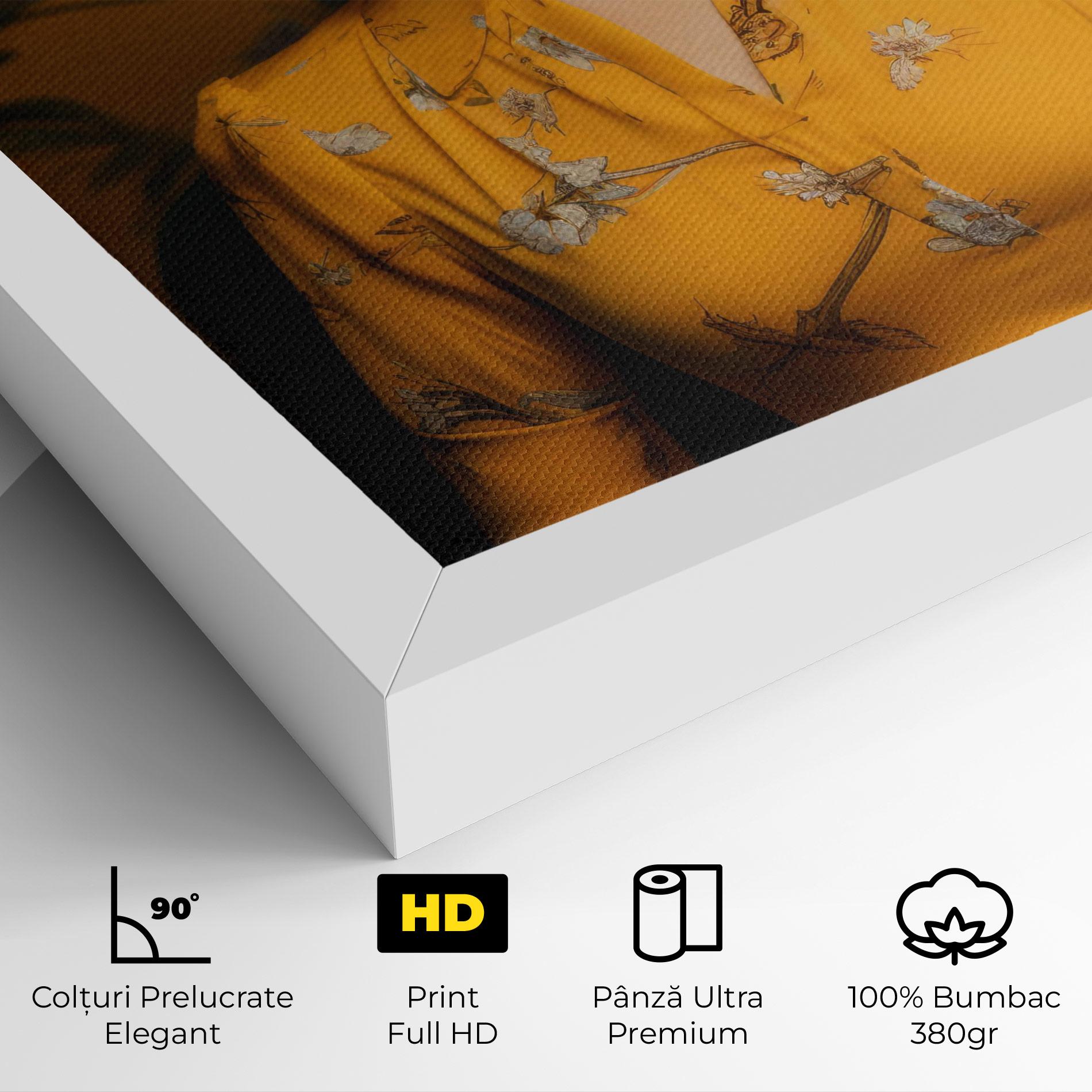 Tablou Canvas Yellow Red Dress mockup 4