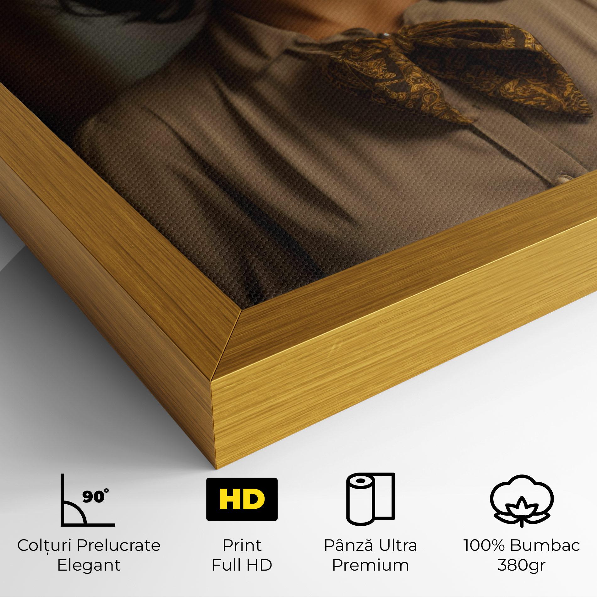 Tablou Canvas Beige Vintage Blouse mockup 4