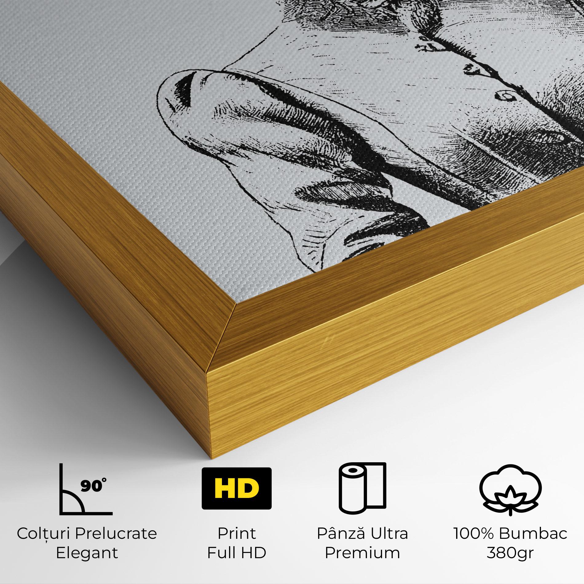 Tablou Canvas Noble Lady Hat mockup 4