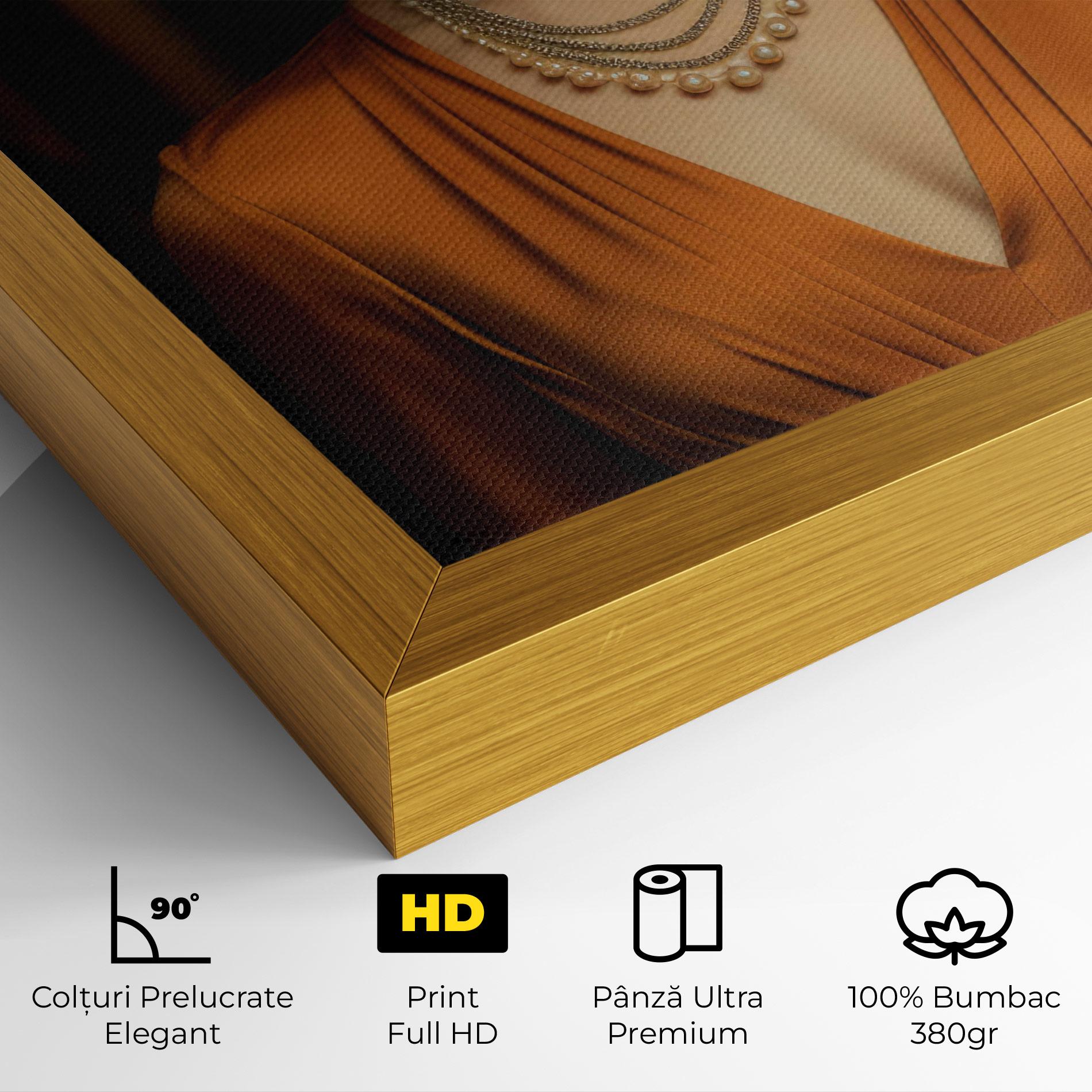 Tablou Canvas Orange Blouse Pearls mockup 4