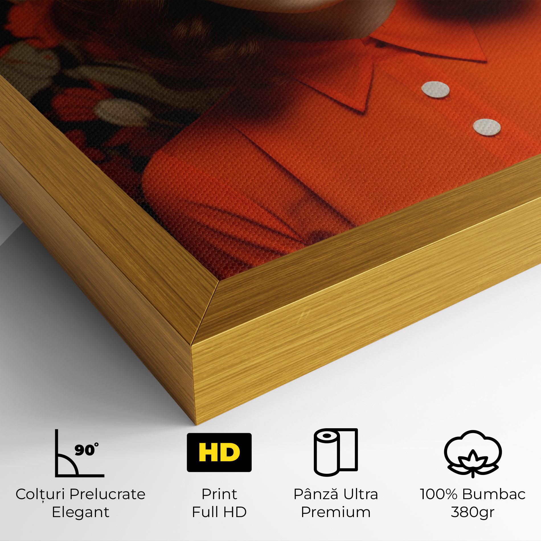 Tablou Canvas Orange Blouse Woman mockup 4