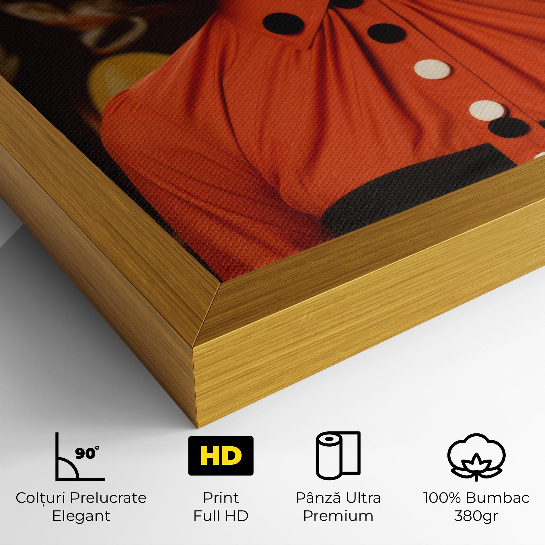 Tablou Canvas Vintage Red Black mockup 4