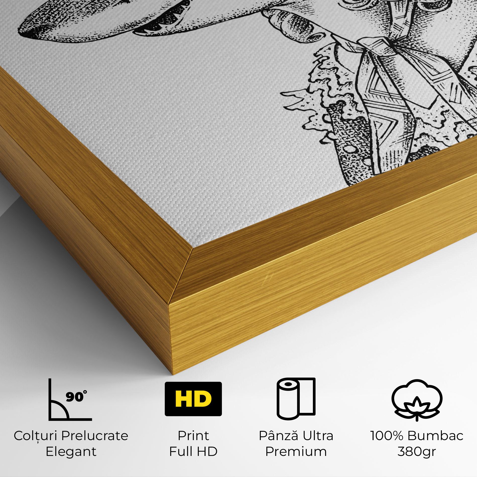 Tablou Canvas Vintage Shark mockup 4