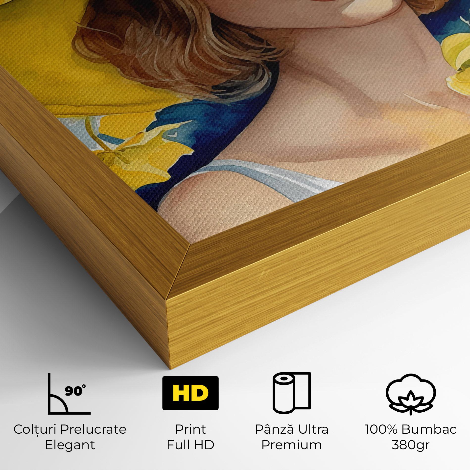 Tablou Canvas Yellow Hat Flowers mockup 4