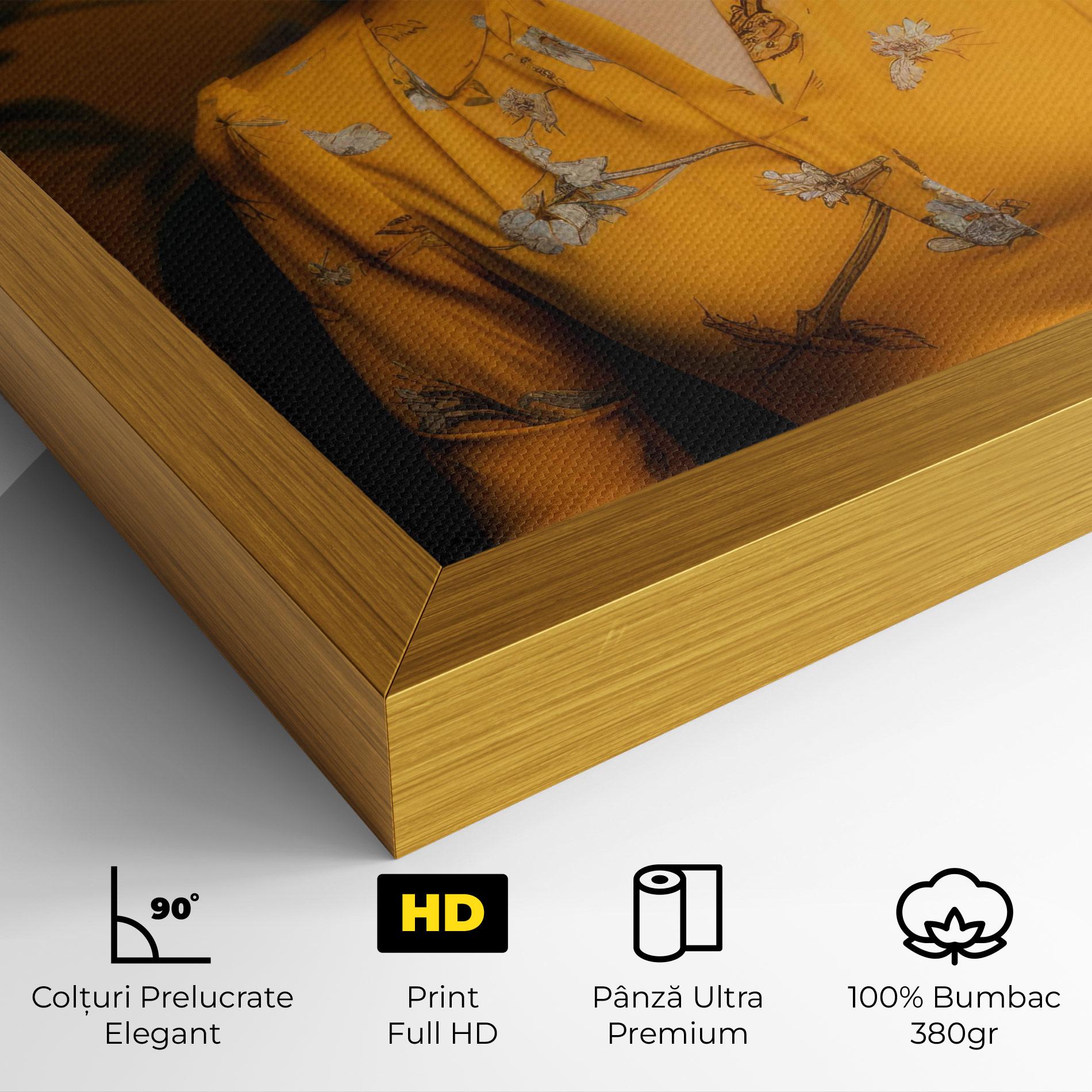 Tablou Canvas Yellow Red Dress mockup 4