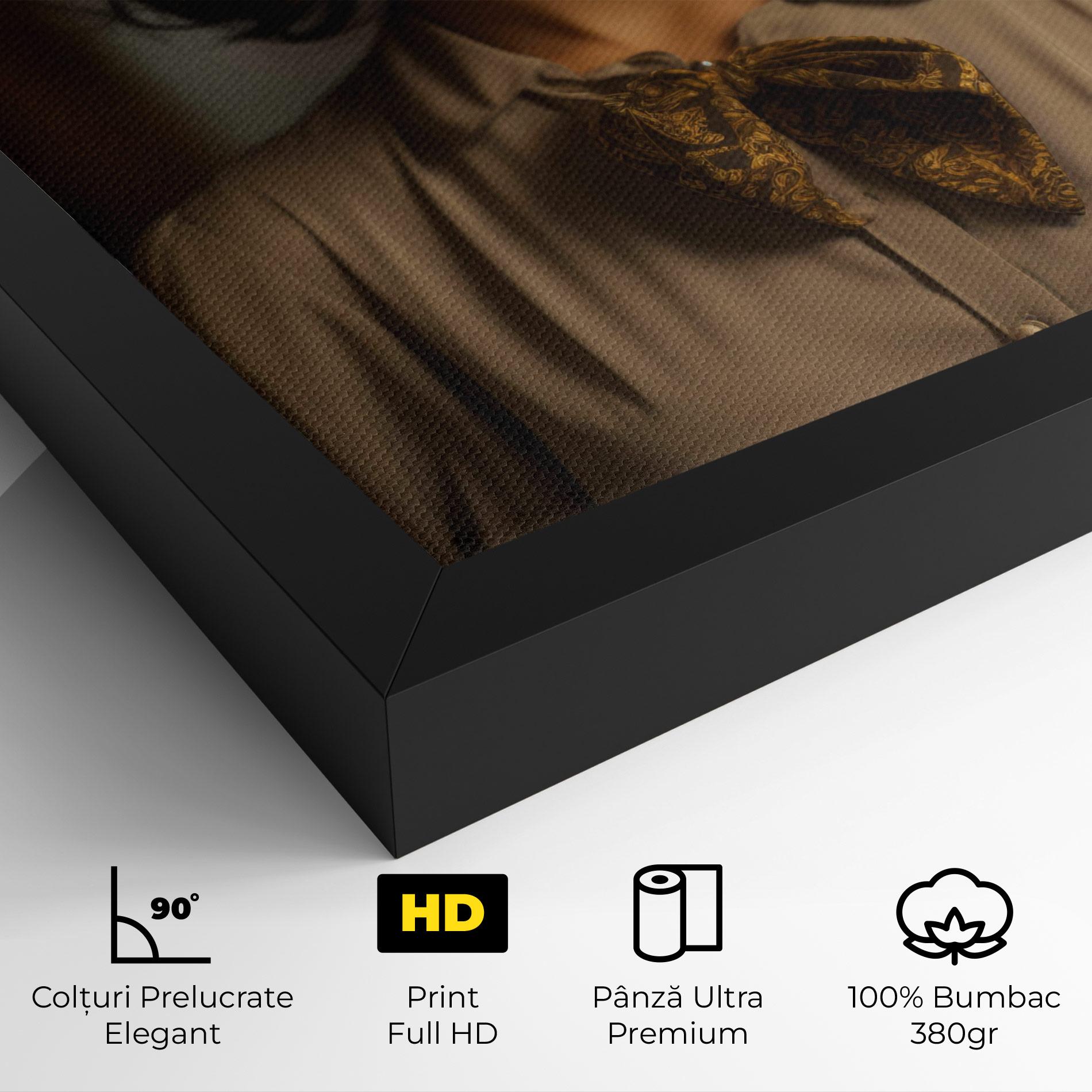 Tablou Canvas Beige Vintage Blouse mockup 4