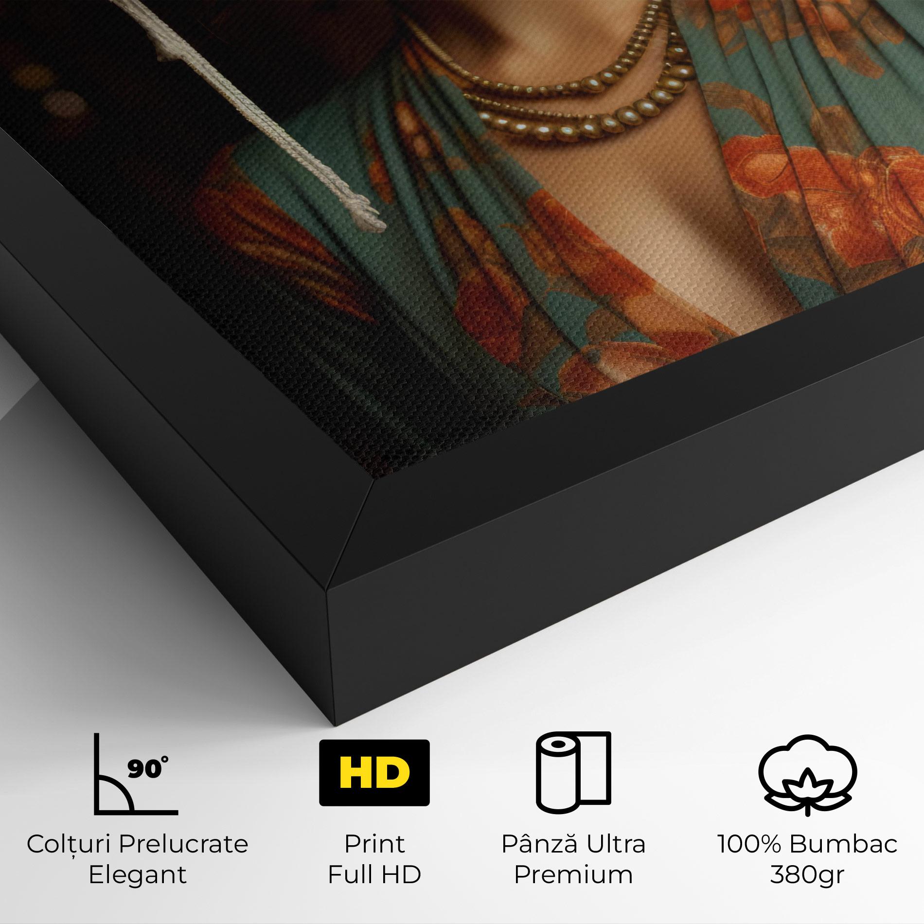 Tablou Canvas Green Orange Blouse mockup 4