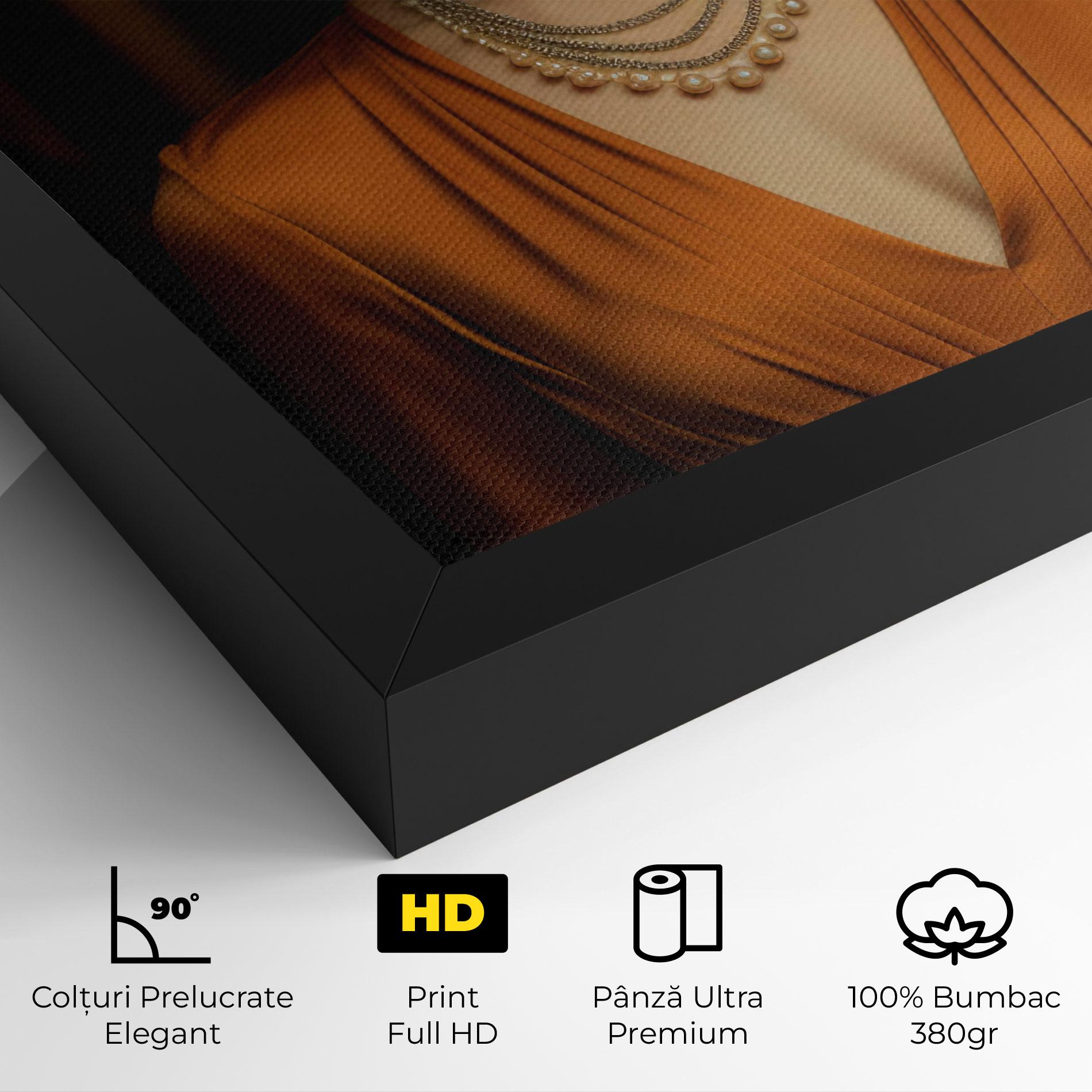 Tablou Canvas Orange Blouse Pearls mockup 4