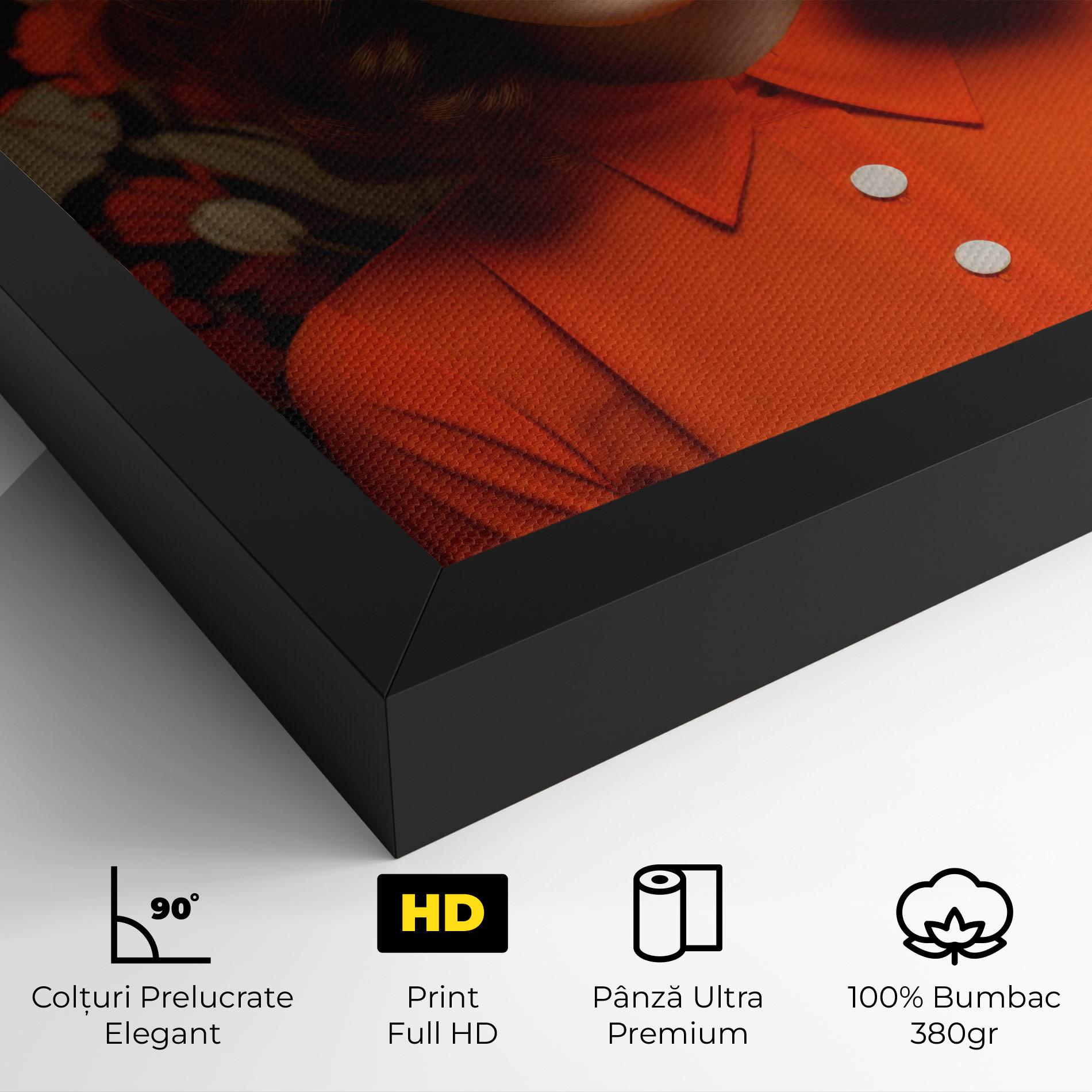 Tablou Canvas Orange Blouse Woman mockup 4