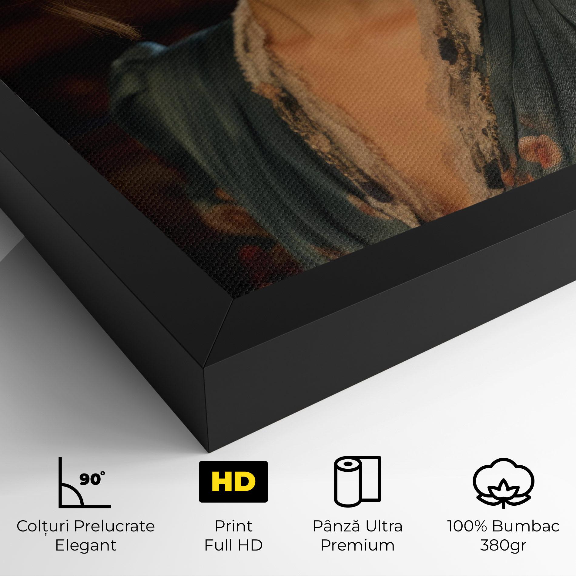 Tablou Canvas Pink Flowers Dress mockup 4