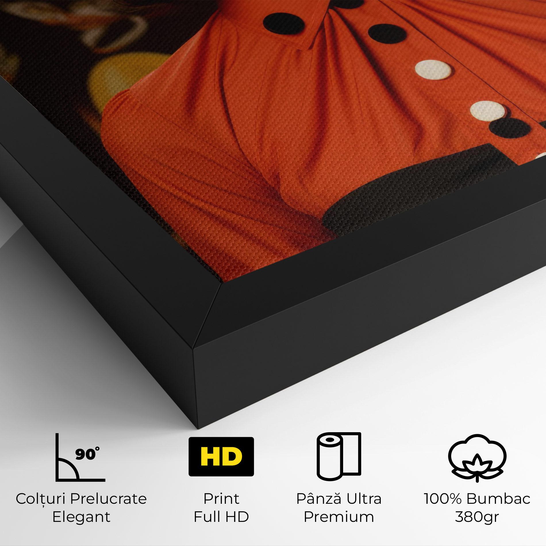 Tablou Canvas Vintage Red Black mockup 4