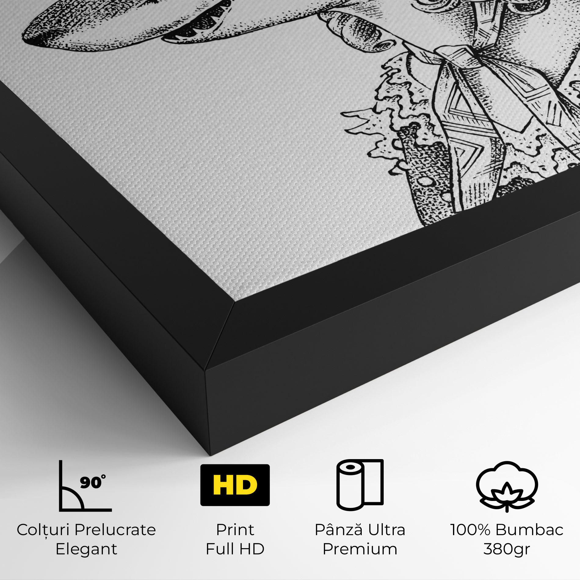 Tablou Canvas Vintage Shark mockup 4