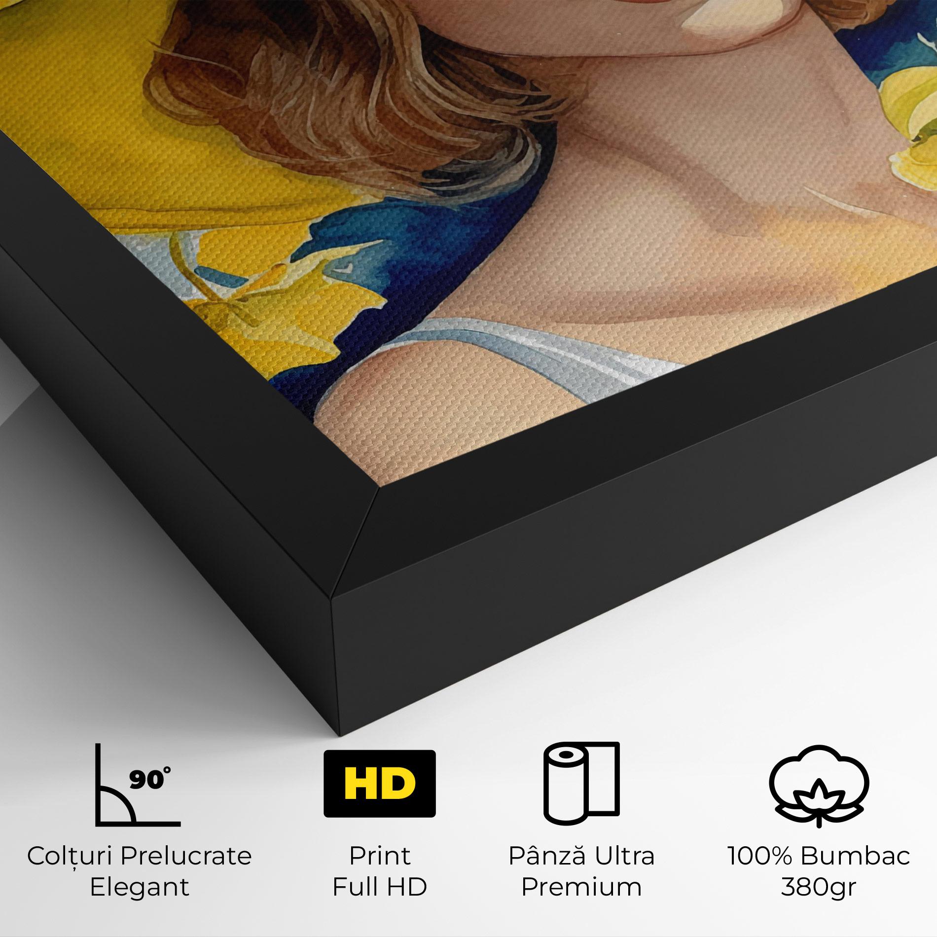 Tablou Canvas Yellow Hat Flowers mockup 4