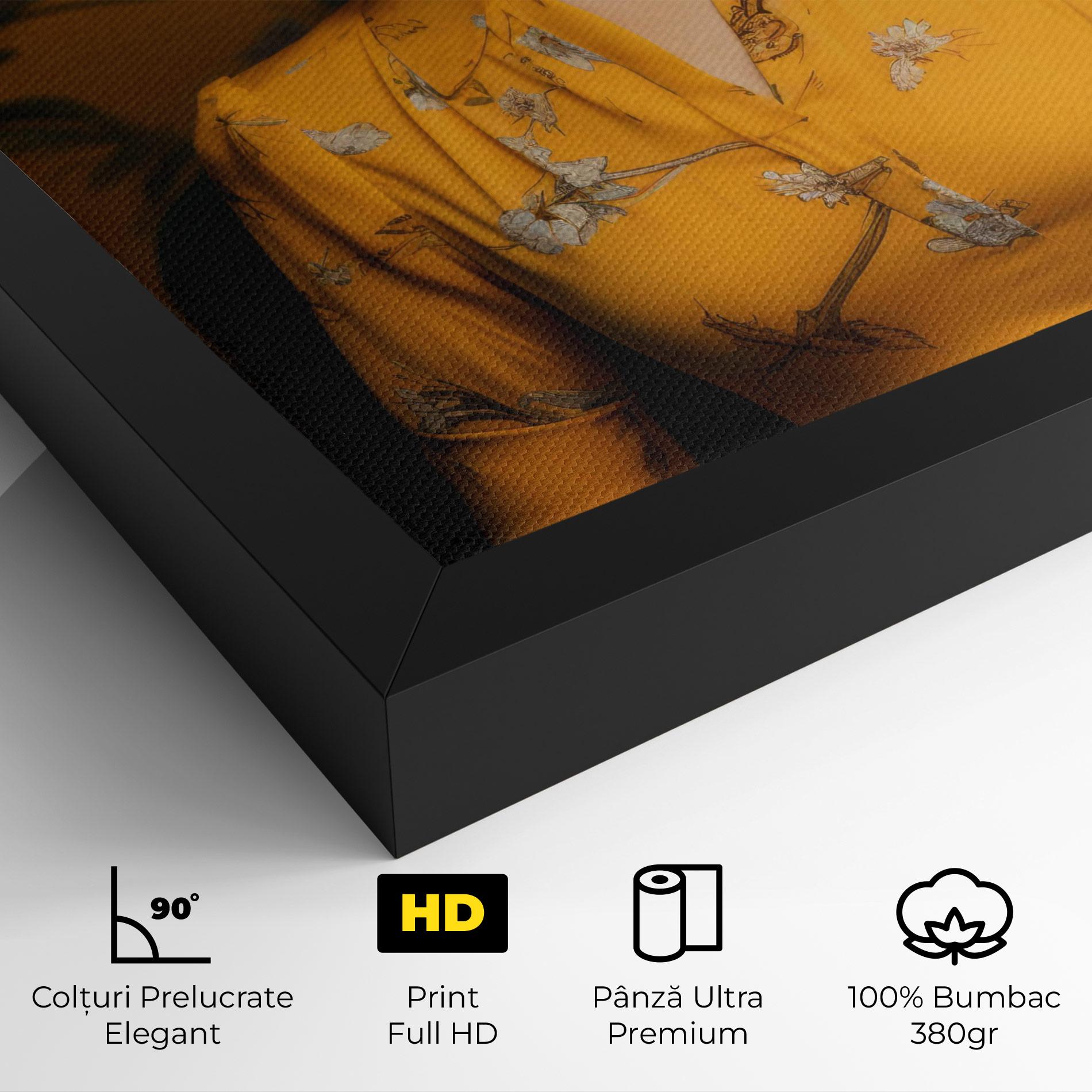 Tablou Canvas Yellow Red Dress mockup 4