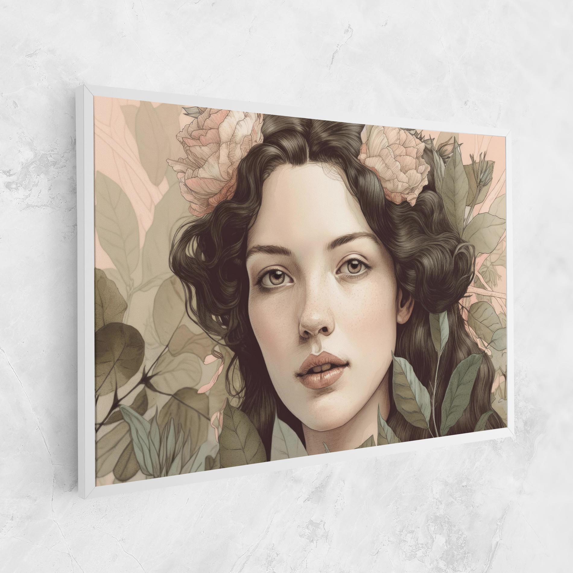 Tablou Canvas Beautiful Vintage Portrait mockup 1