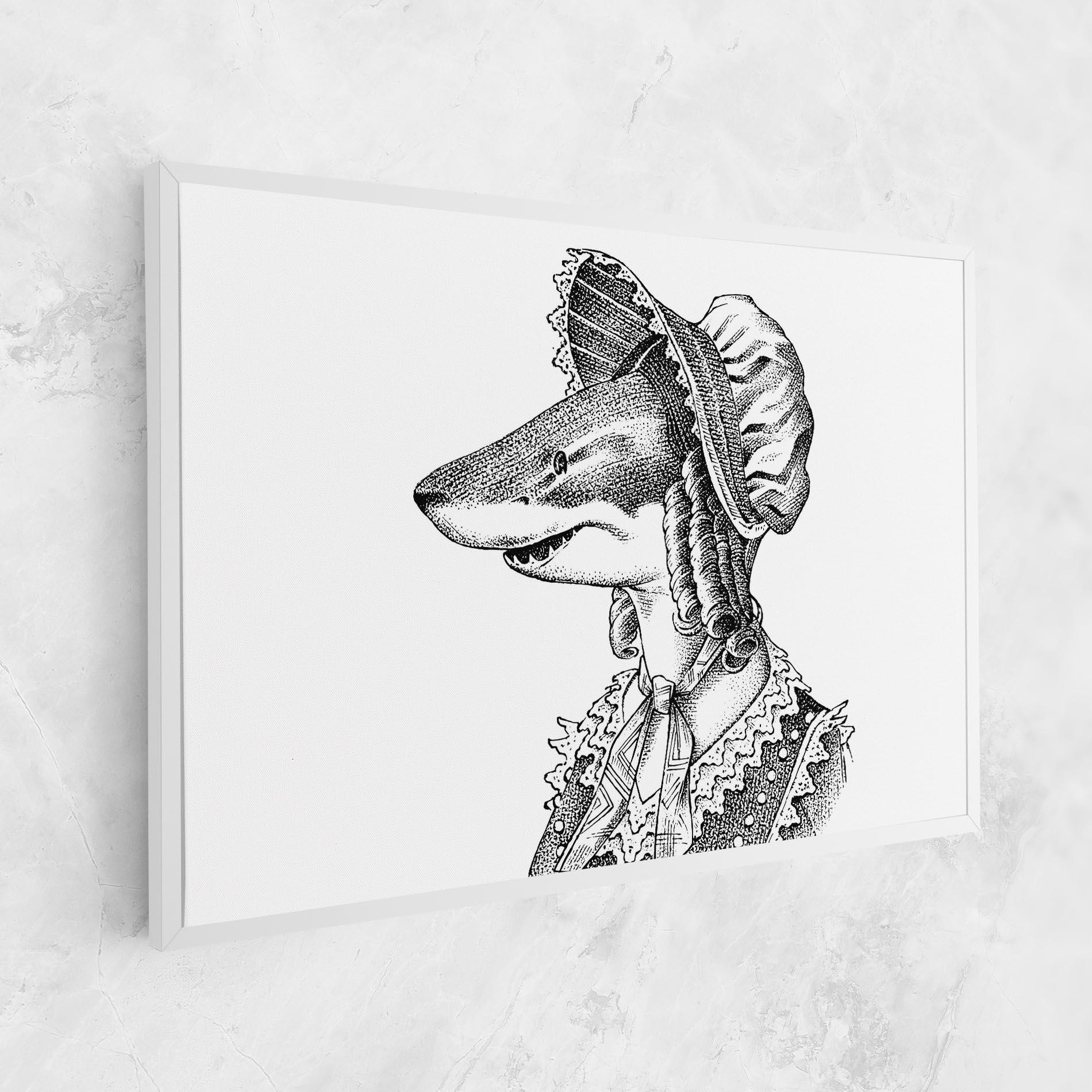 Tablou Canvas Vintage Shark mockup 1