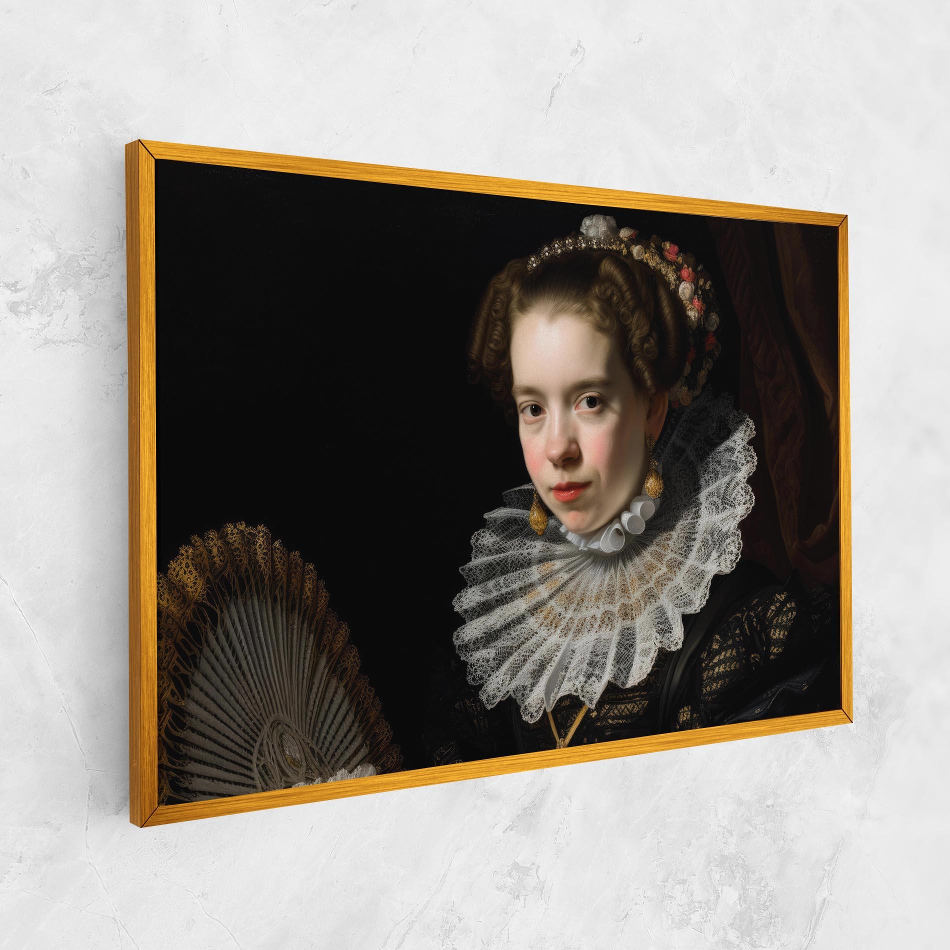 Tablou Canvas Baroque Lady Portrait mockup 1