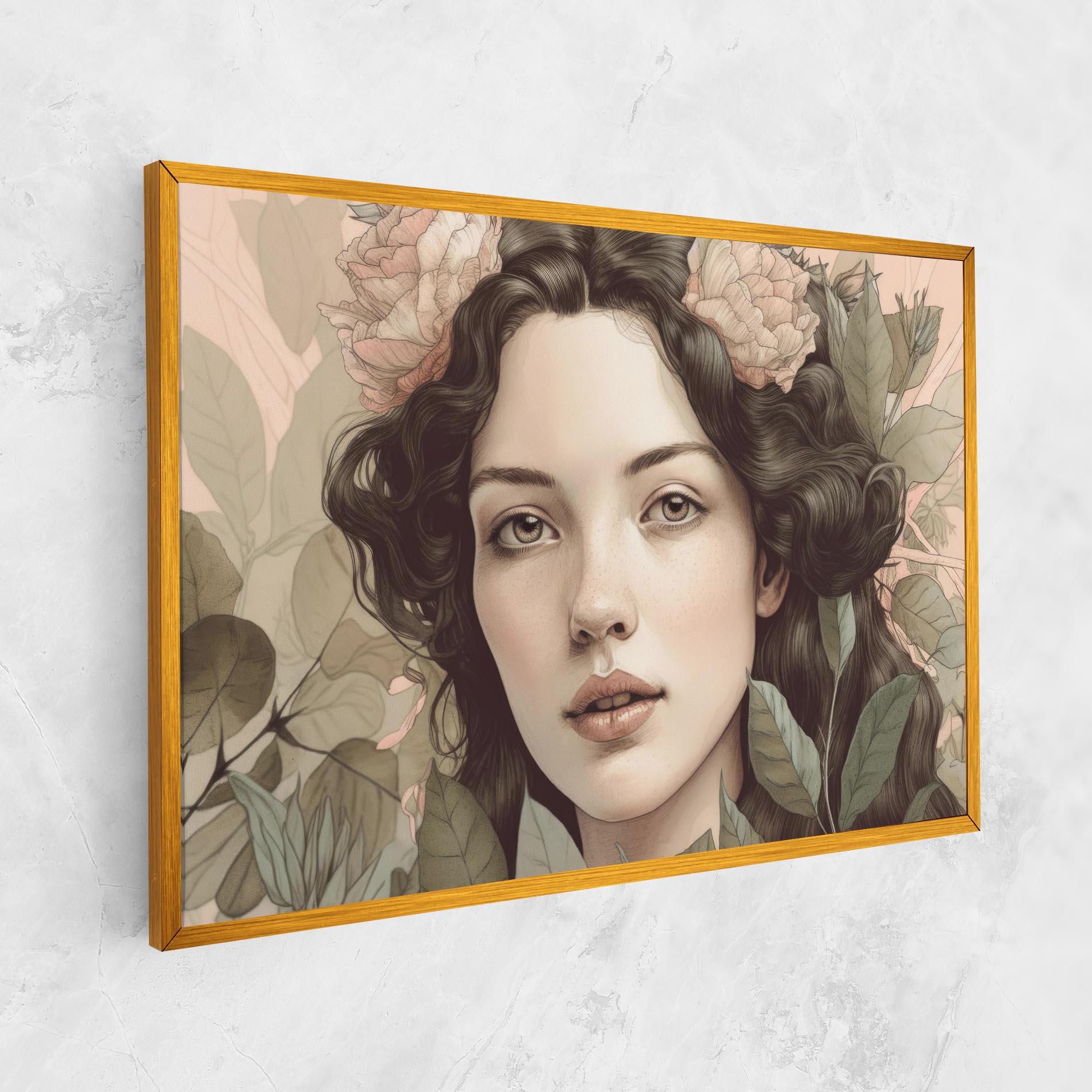 Tablou Canvas Beautiful Vintage Portrait mockup 1