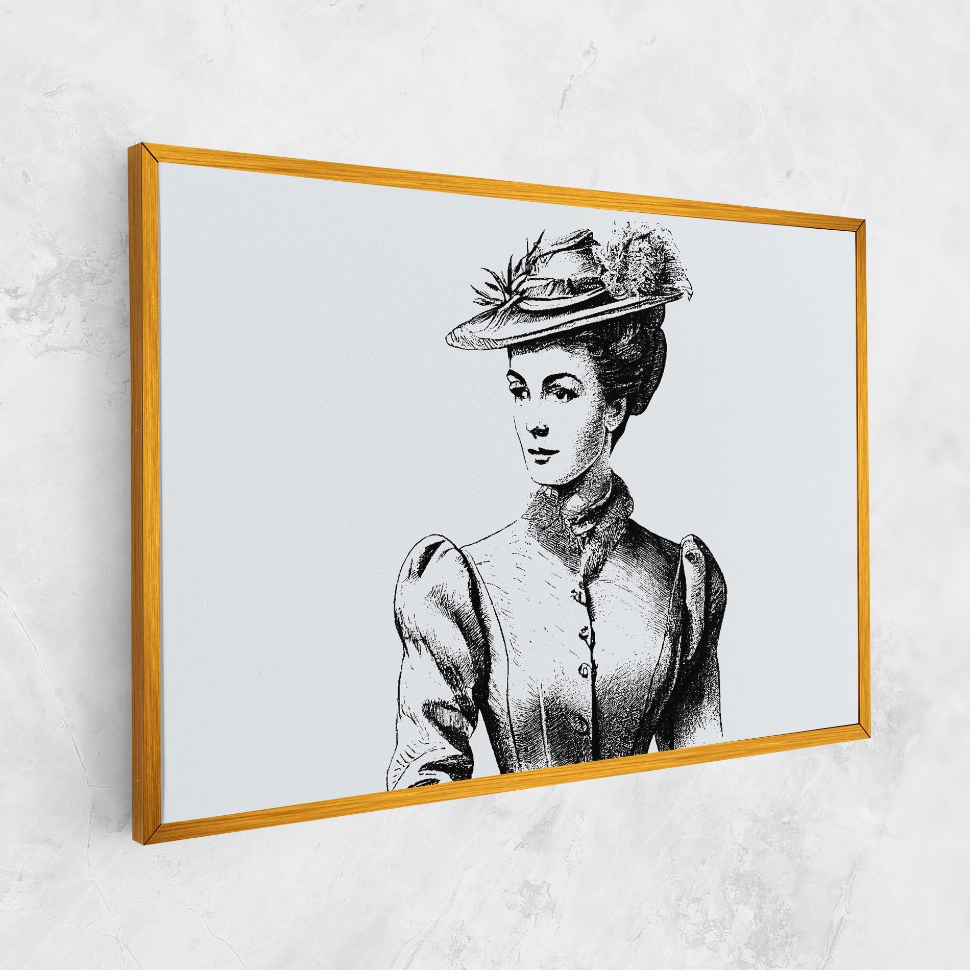 Tablou Canvas Noble Lady Hat mockup 1
