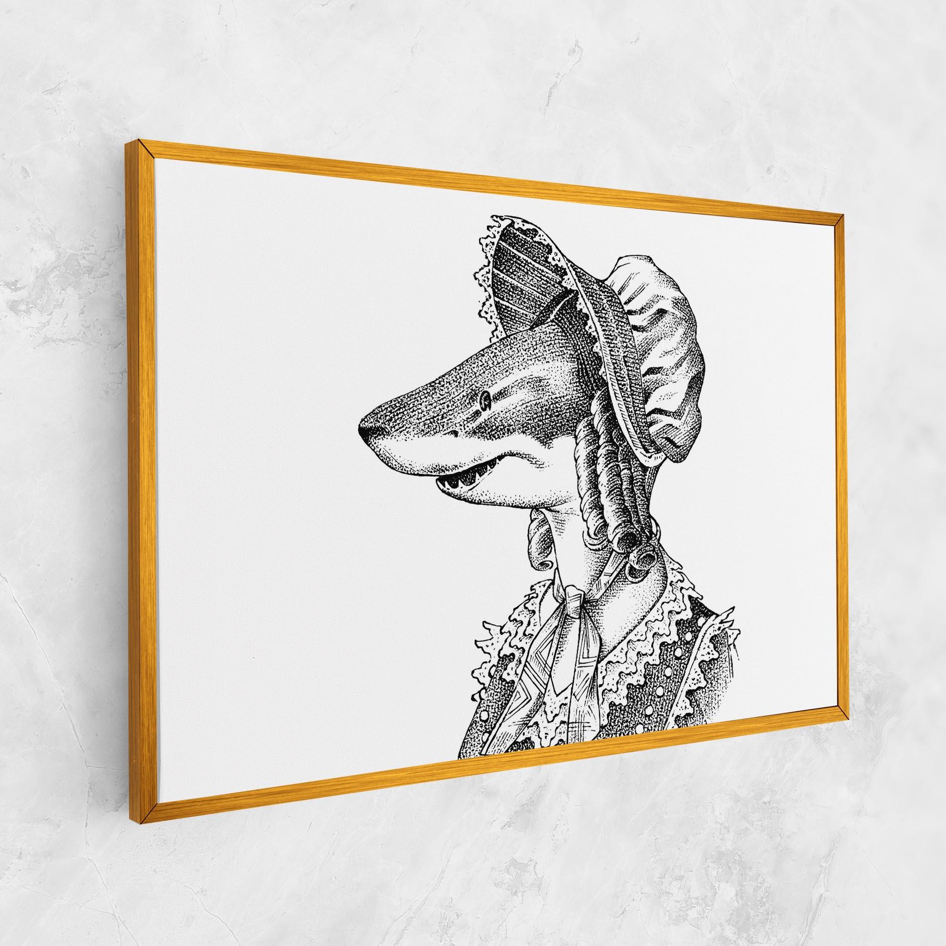 Tablou Canvas Vintage Shark mockup 1