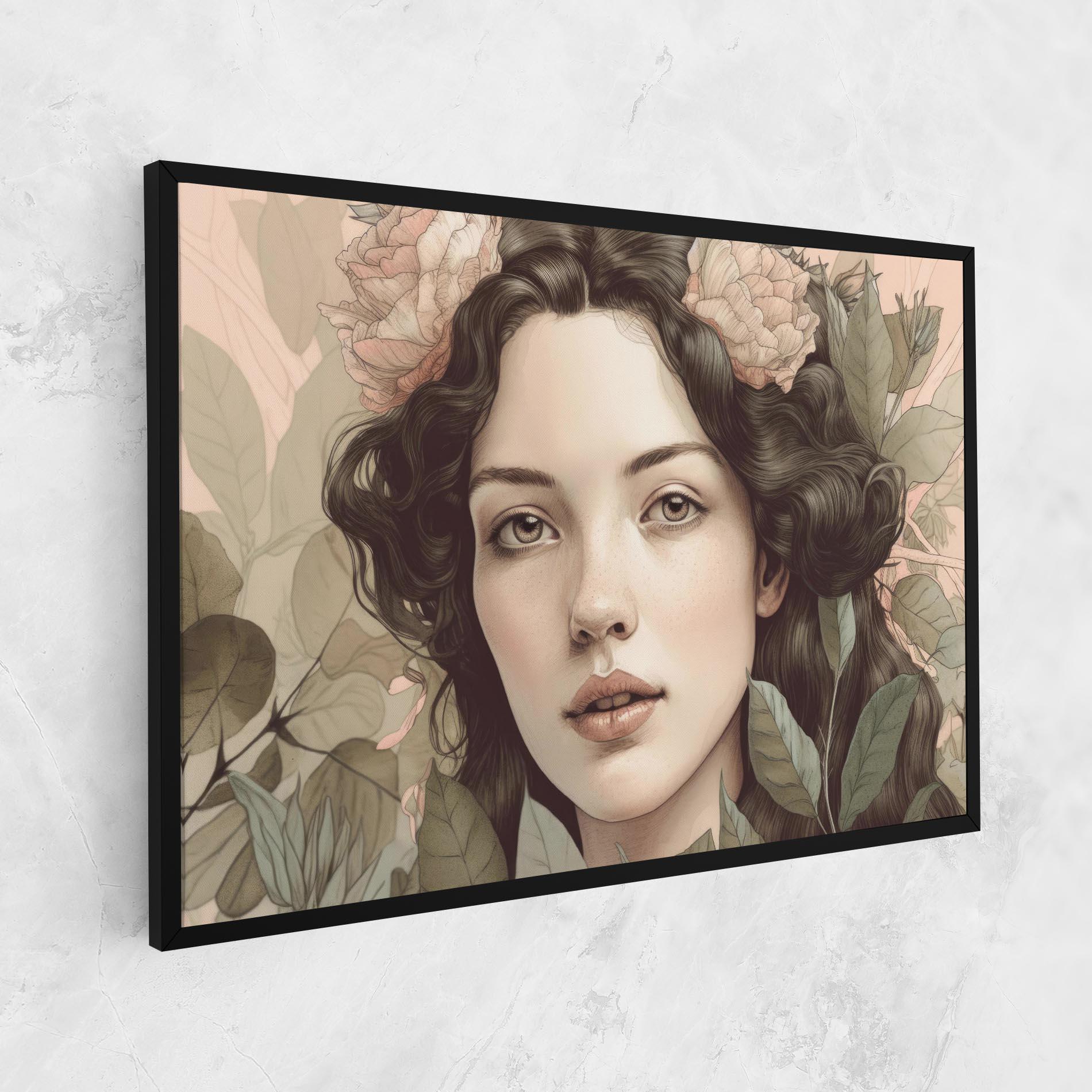 Tablou Canvas Beautiful Vintage Portrait mockup 1