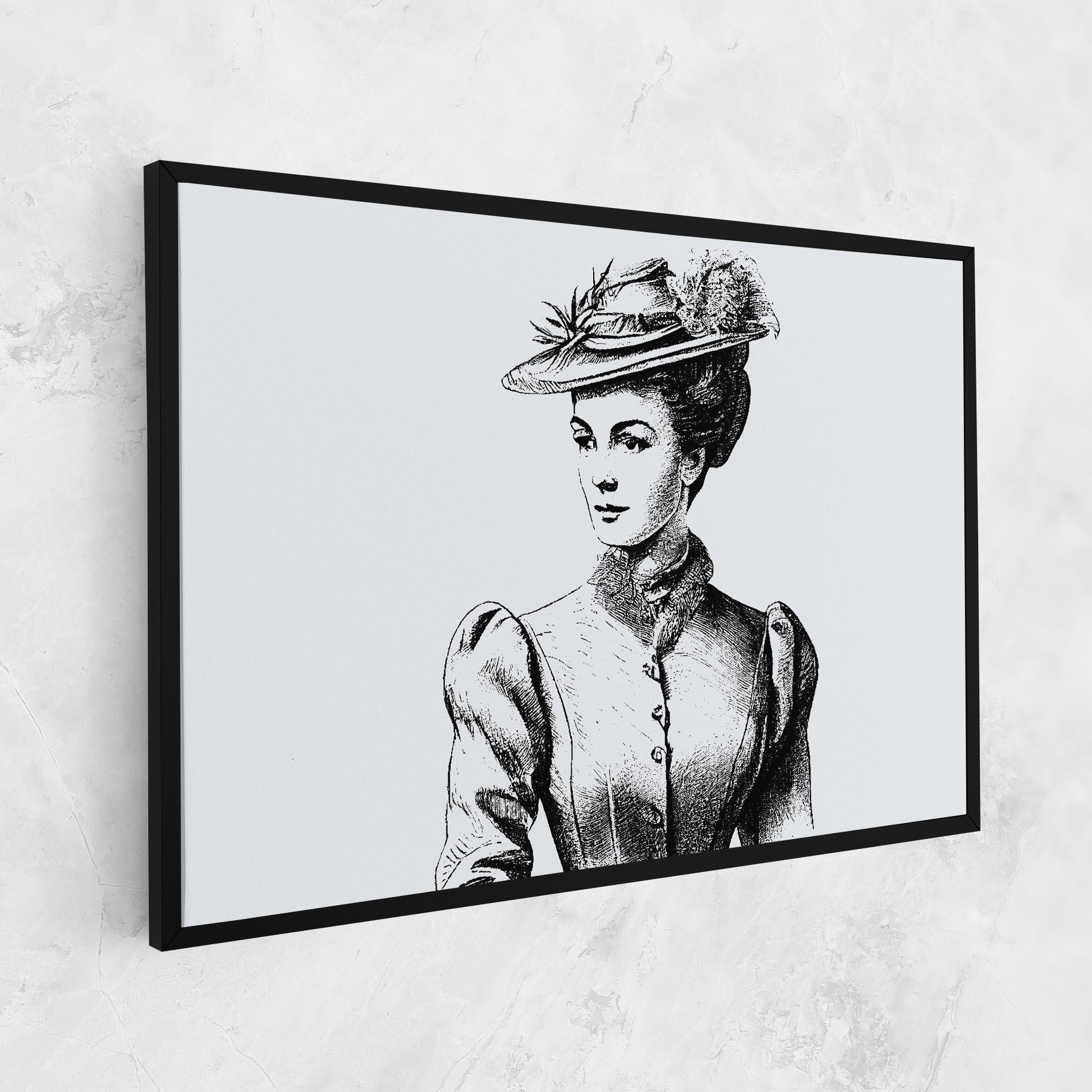 Tablou Canvas Noble Lady Hat mockup 1