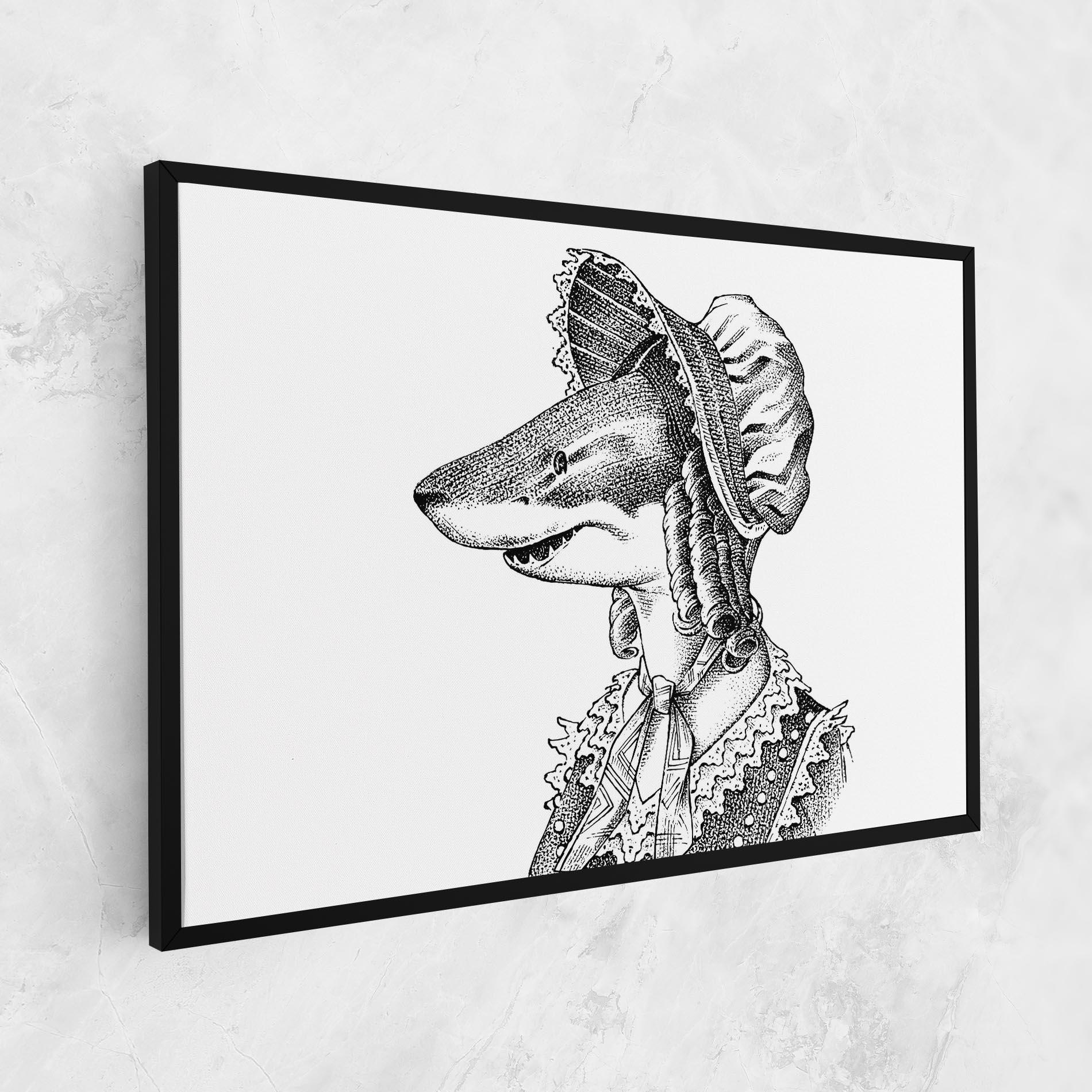 Tablou Canvas Vintage Shark mockup 1