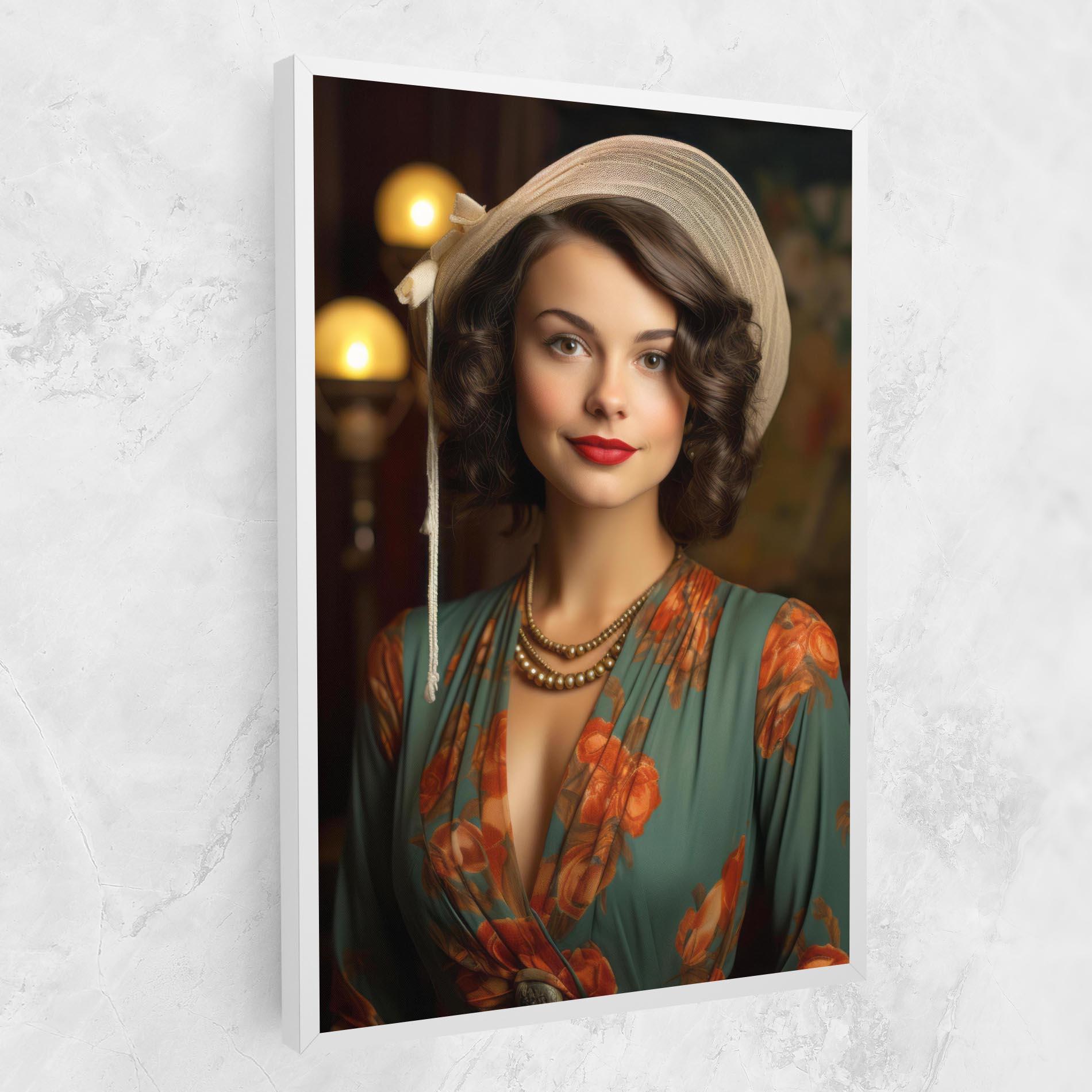 Tablou Canvas Green Orange Blouse mockup 1