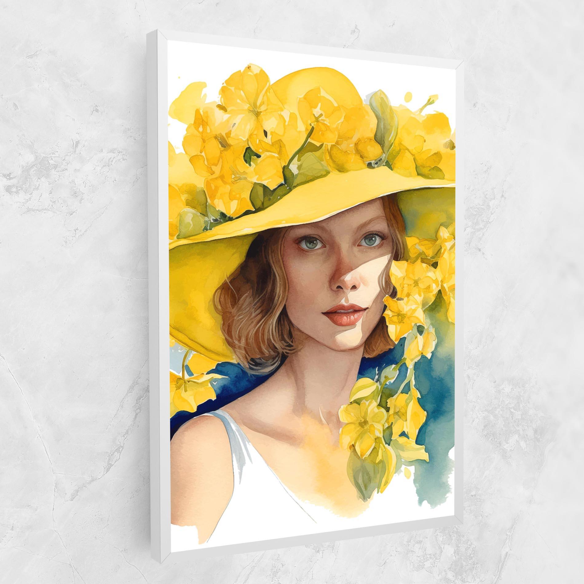 Tablou Canvas Yellow Hat Flowers mockup 1