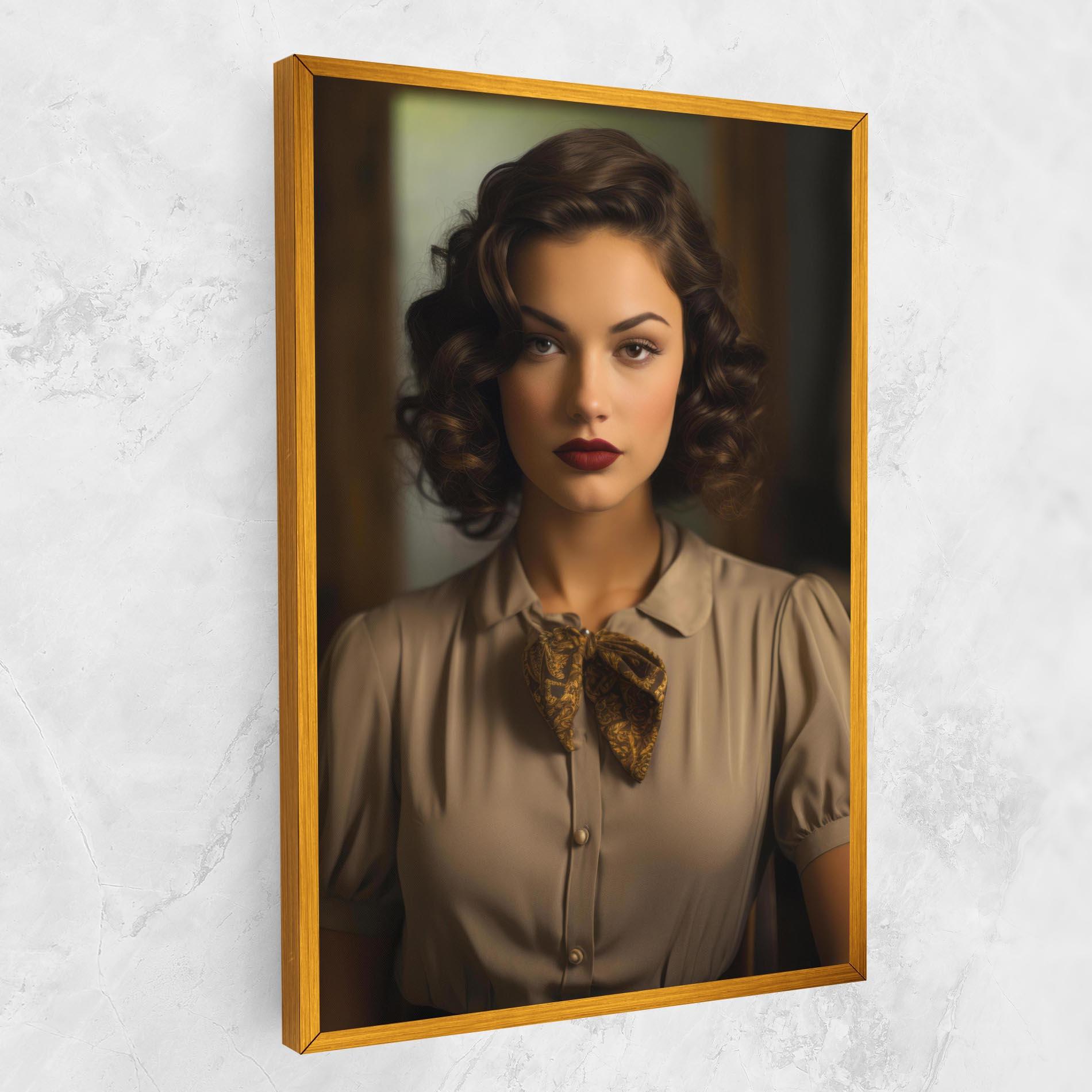 Tablou Canvas Beige Vintage Blouse mockup 1