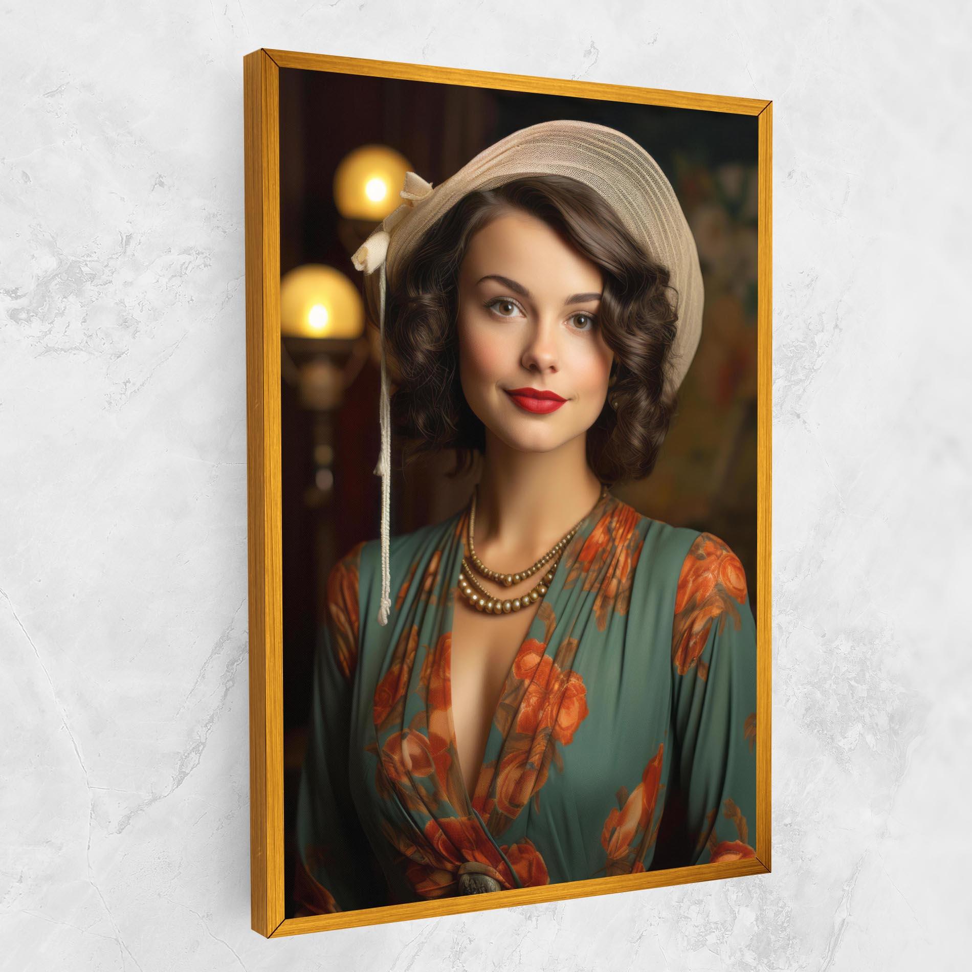 Tablou Canvas Green Orange Blouse mockup 1