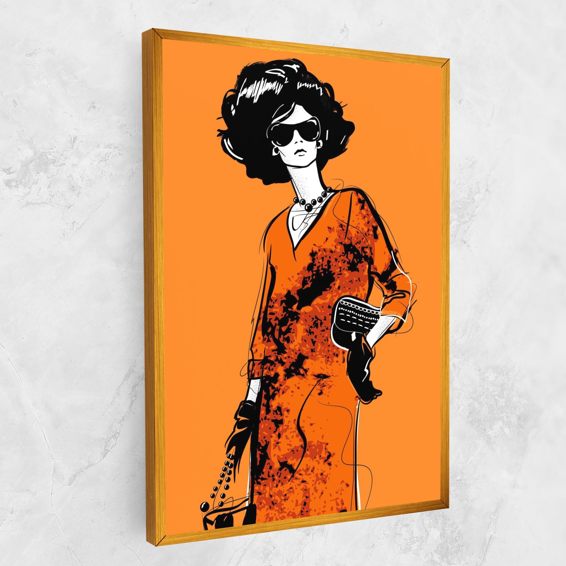 Tablou Canvas Old Orange Dress mockup 1