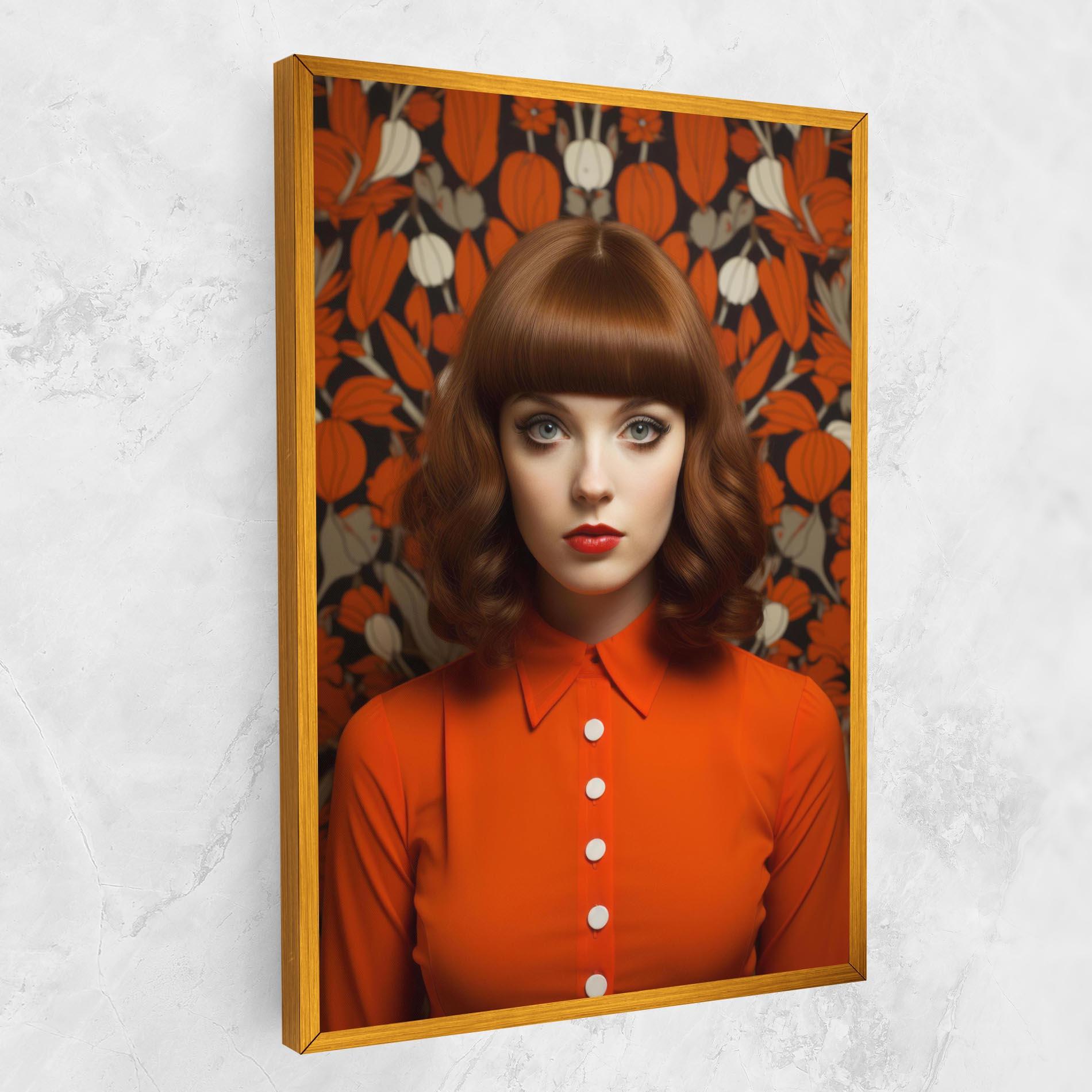 Tablou Canvas Orange Blouse Woman mockup 1