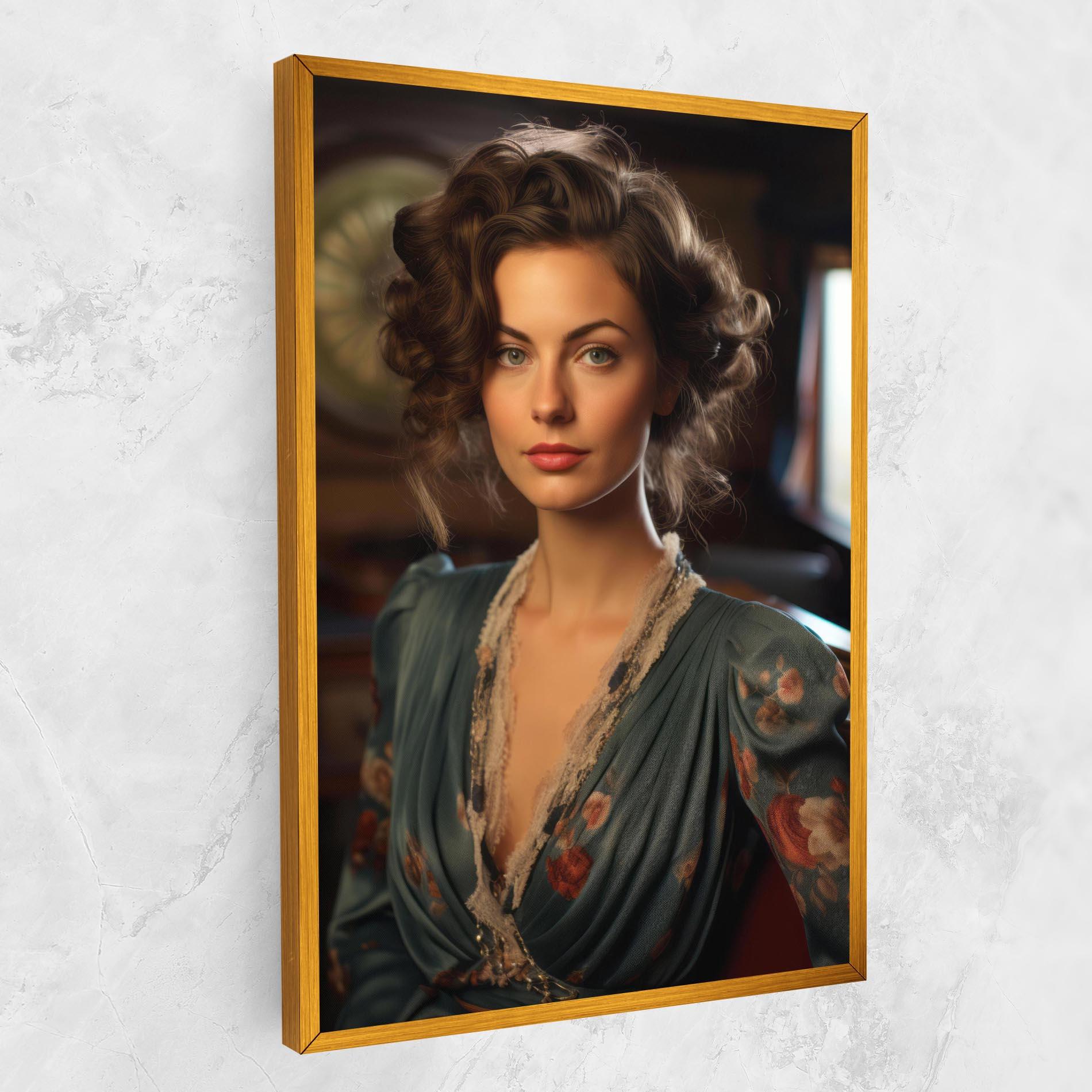 Tablou Canvas Pink Flowers Dress mockup 1