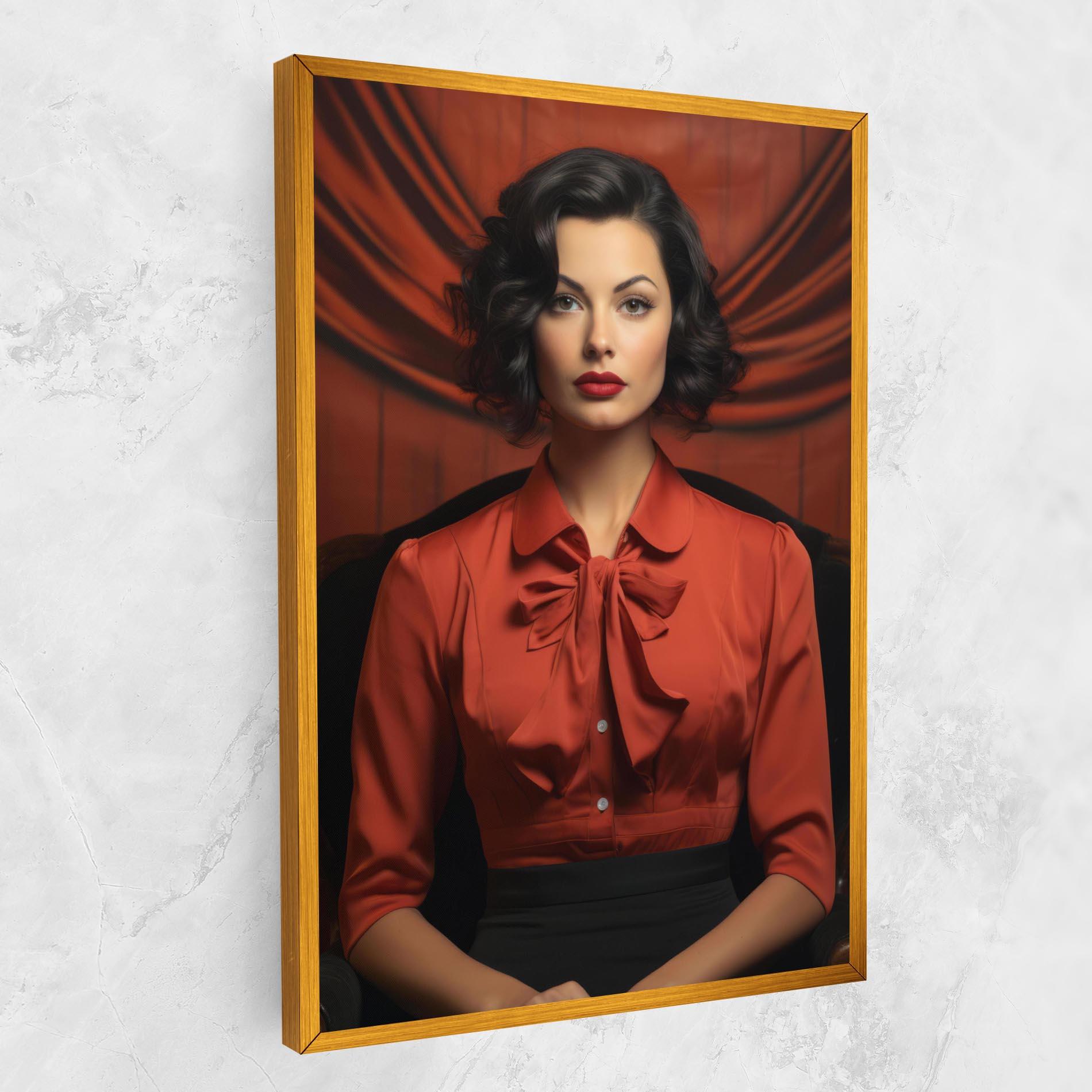 Tablou Canvas Pretty Red Blouse mockup 1