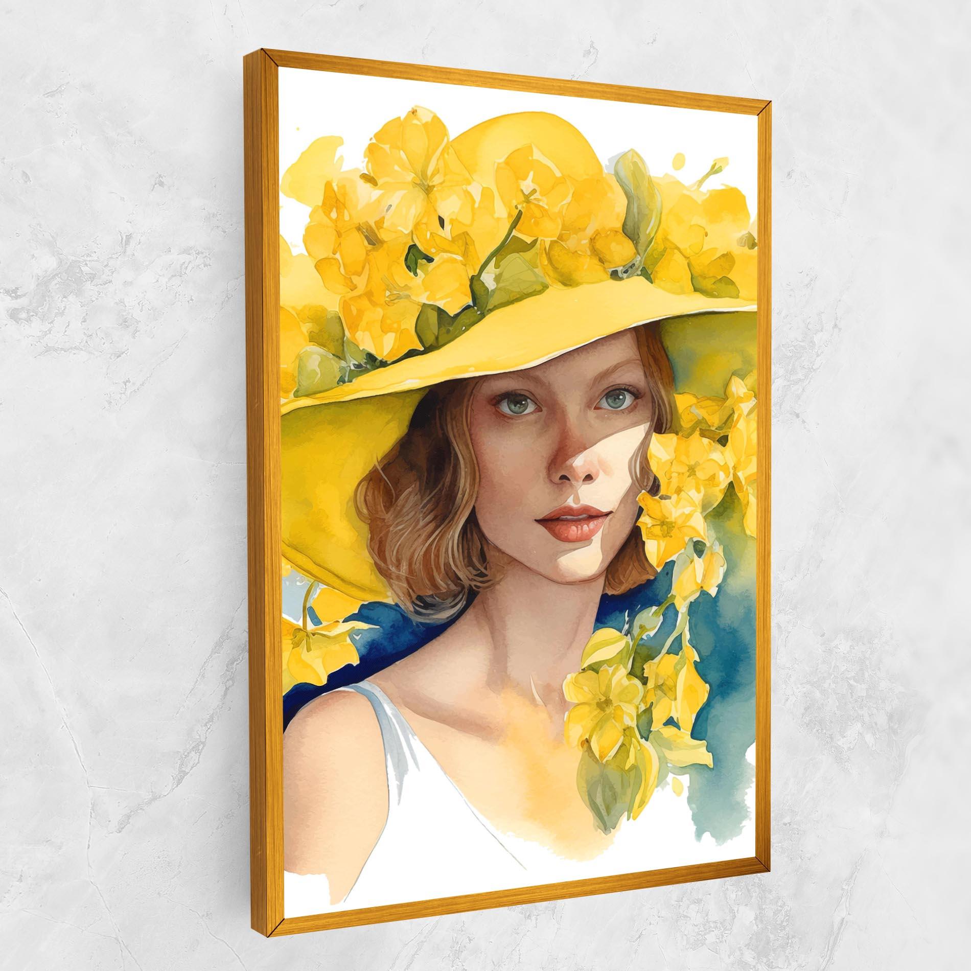 Tablou Canvas Yellow Hat Flowers mockup 1