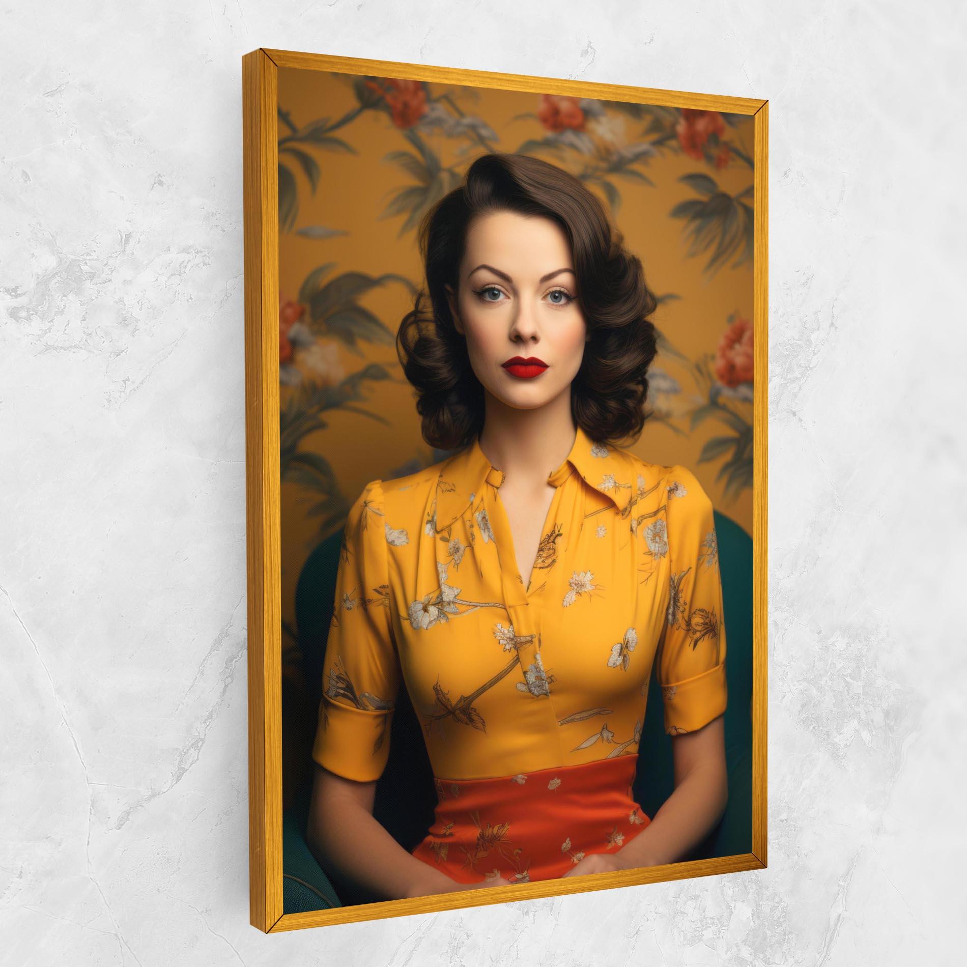 Tablou Canvas Yellow Red Dress mockup 1