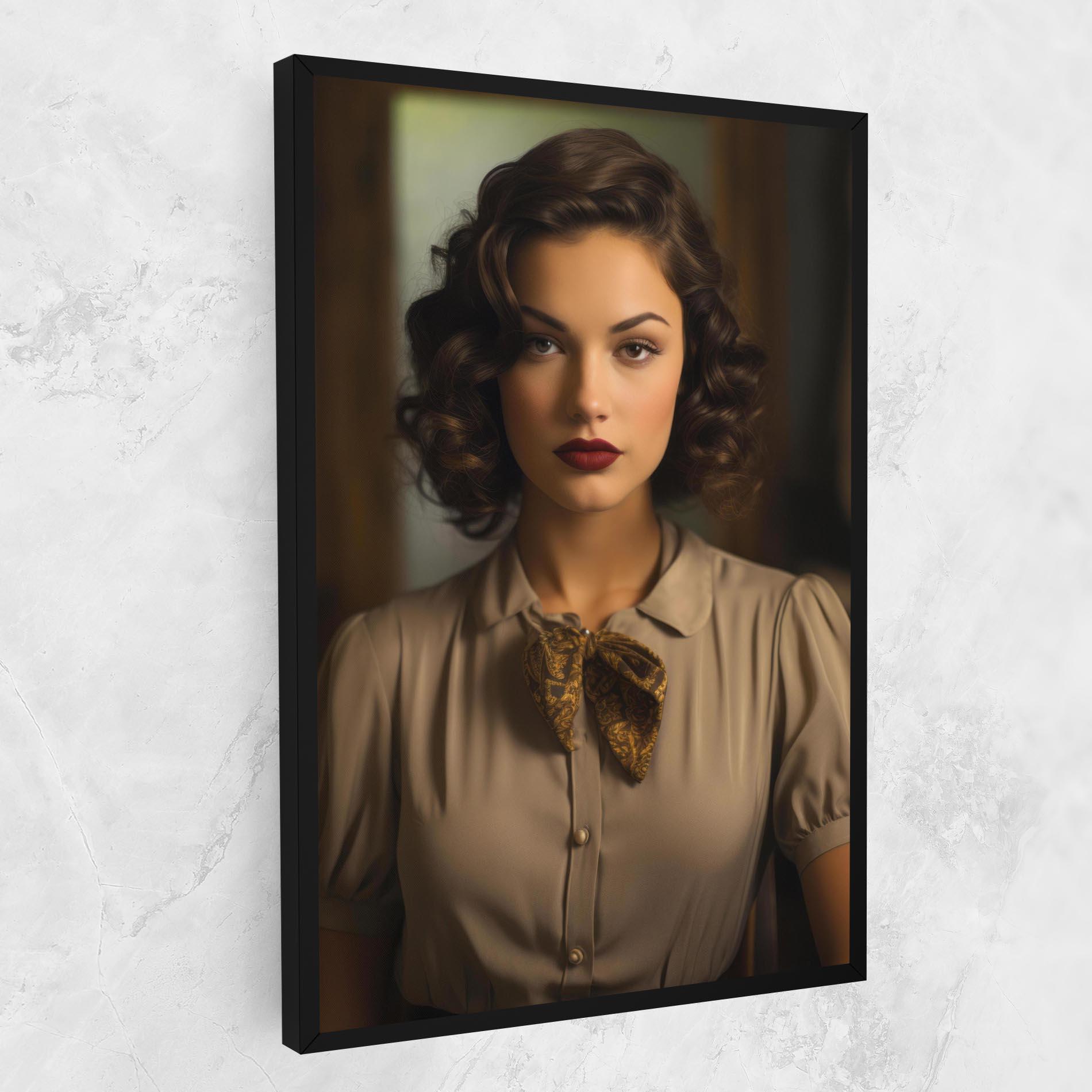 Tablou Canvas Beige Vintage Blouse mockup 1