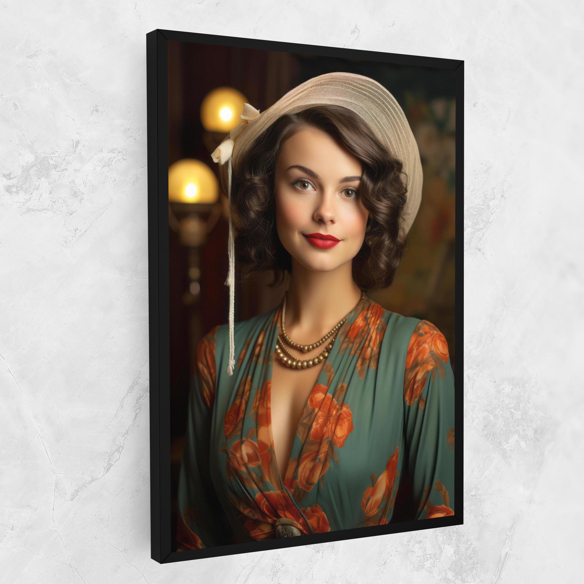 Tablou Canvas Green Orange Blouse mockup 1