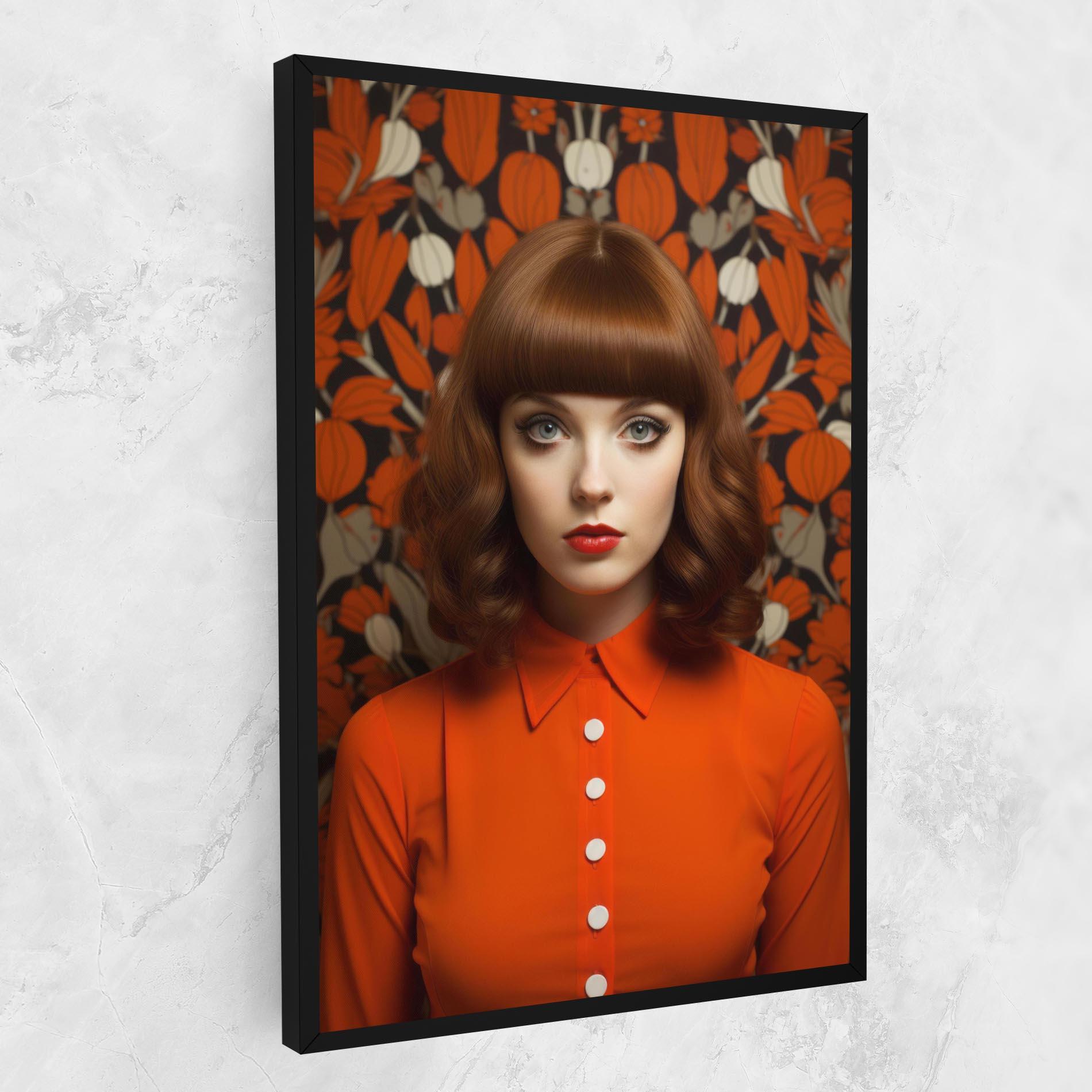 Tablou Canvas Orange Blouse Woman mockup 1