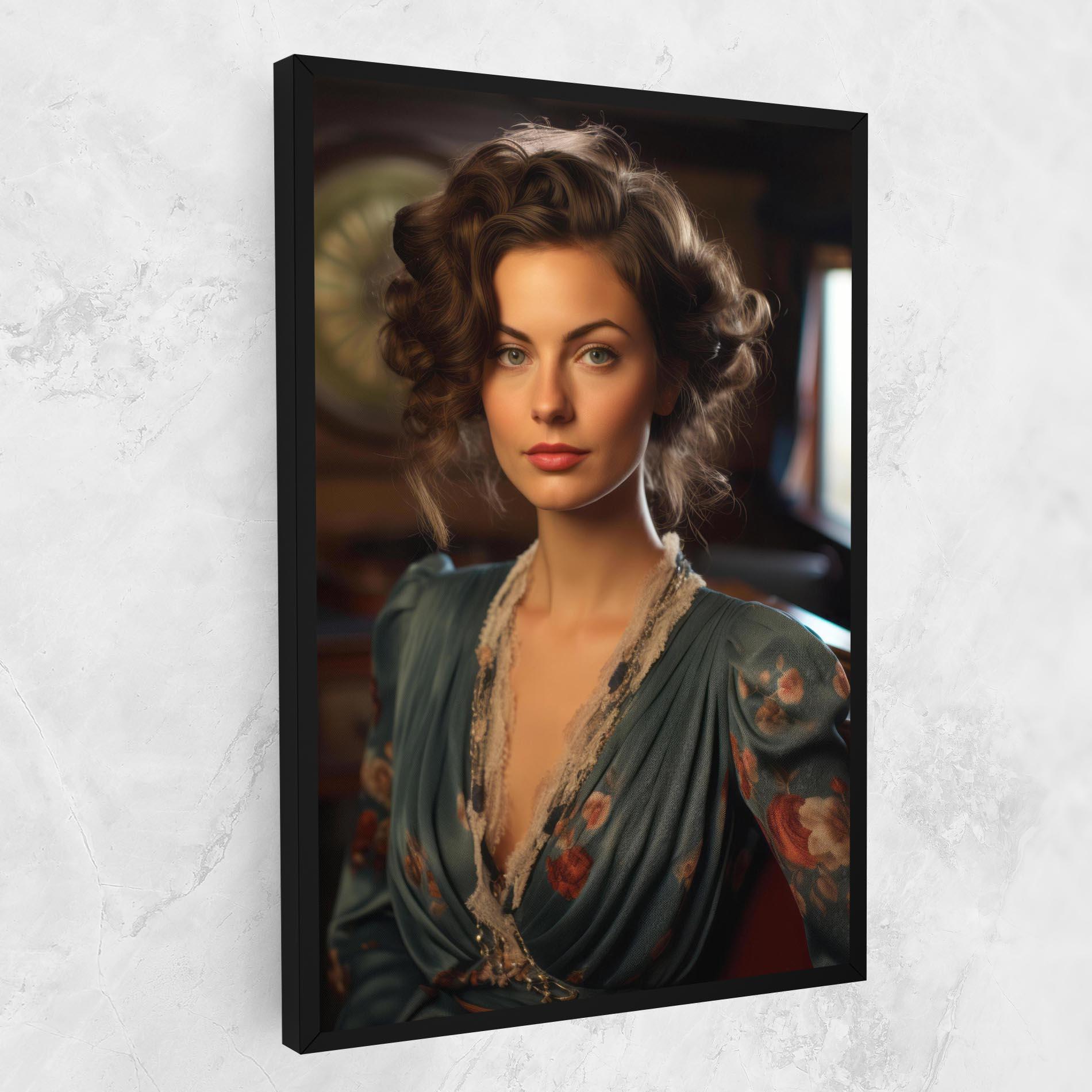 Tablou Canvas Pink Flowers Dress mockup 1