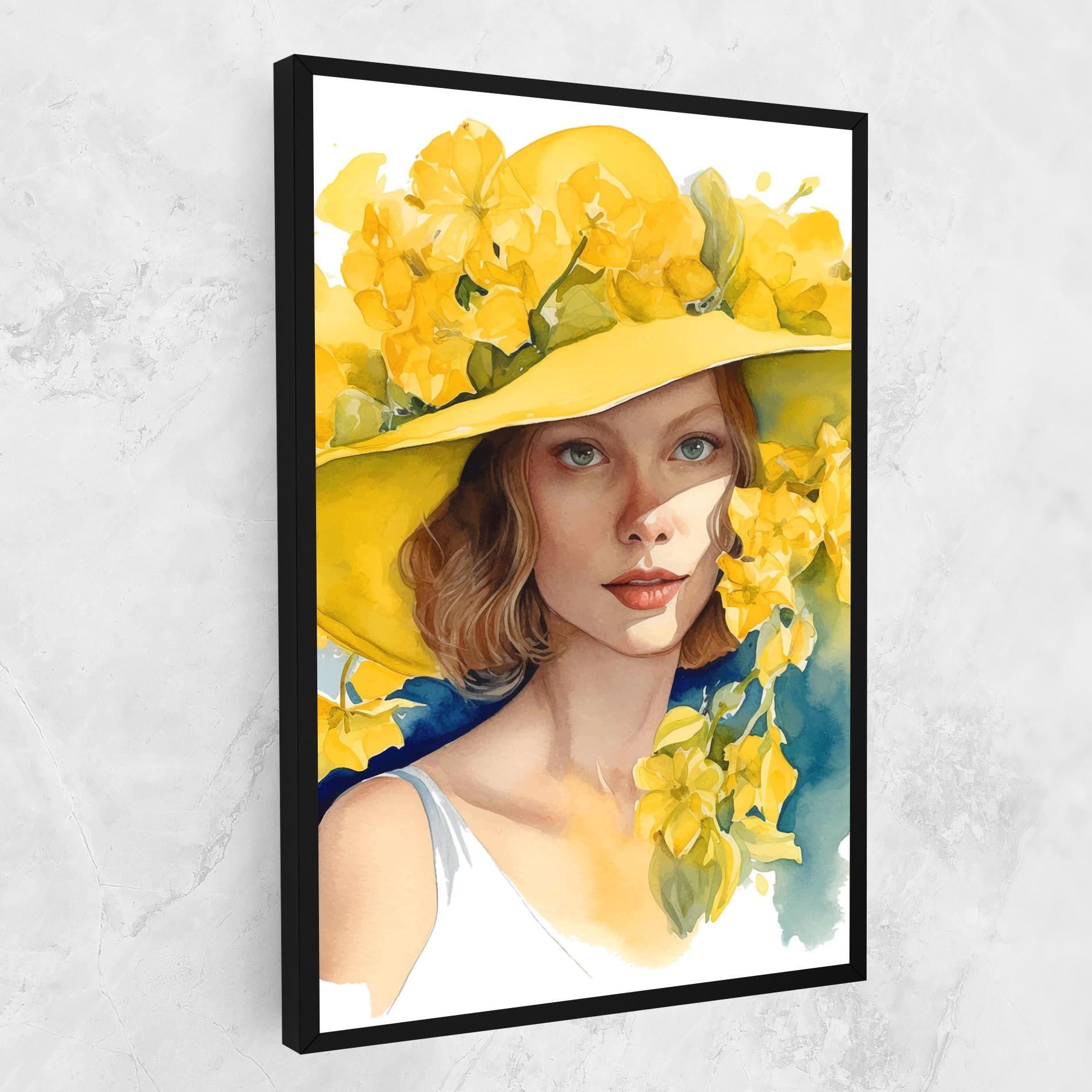 Tablou Canvas Yellow Hat Flowers mockup 1
