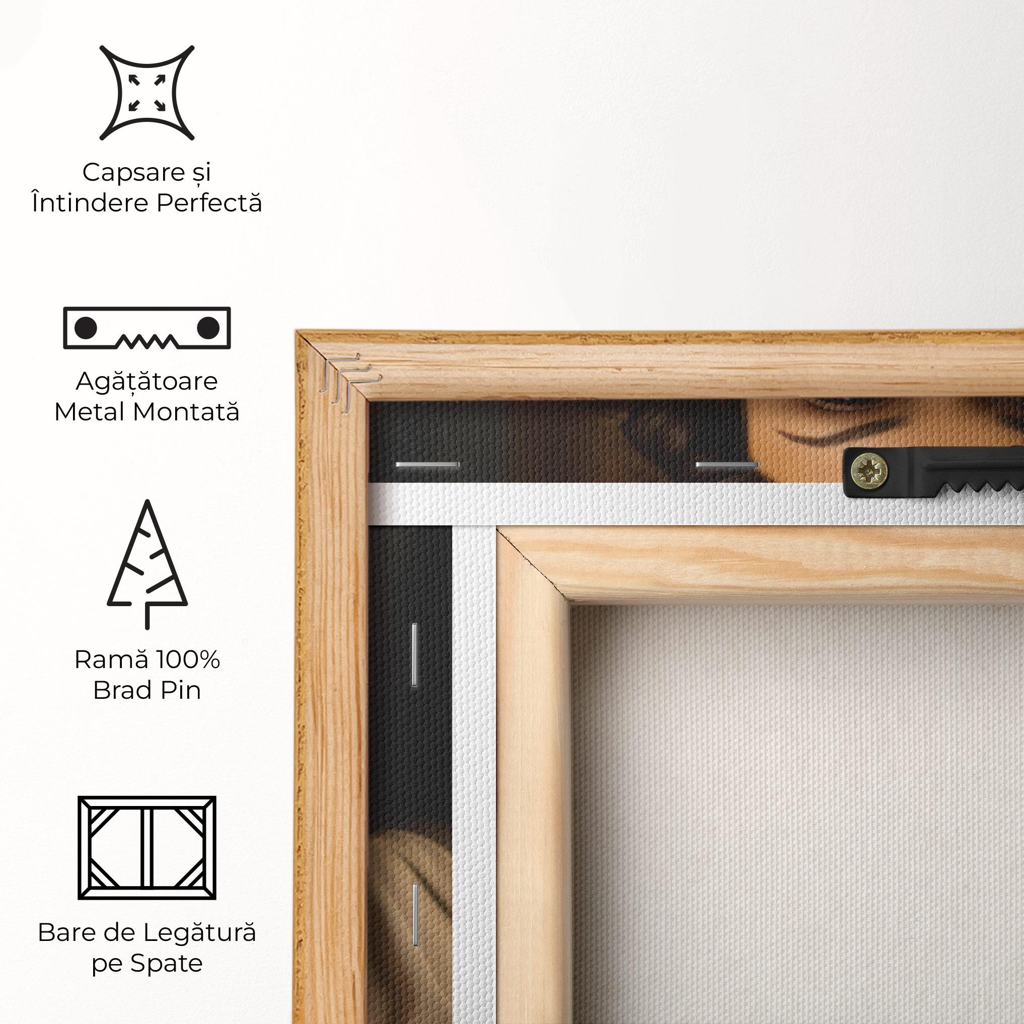 Tablou Canvas Beige Vintage Blouse mockup 5