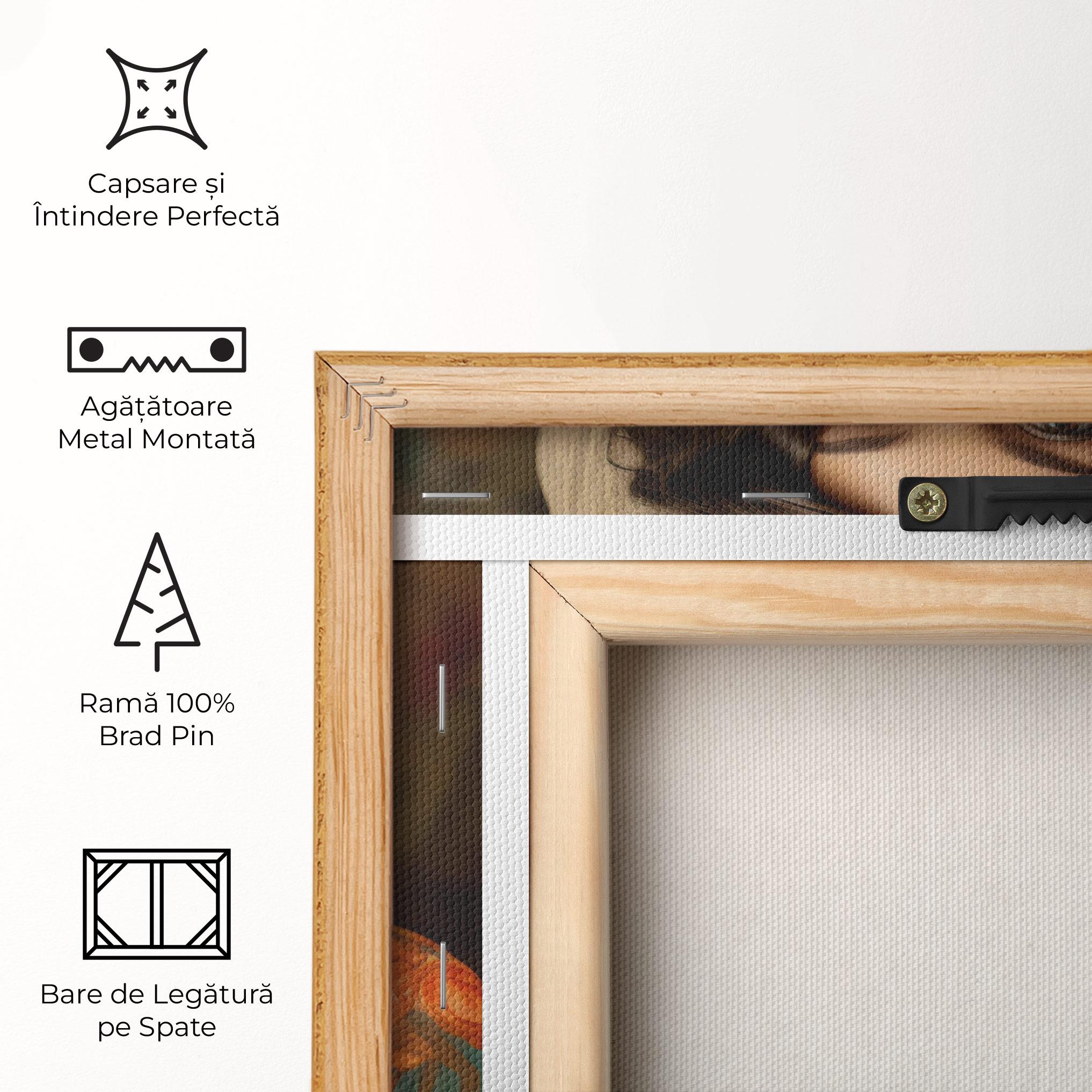 Tablou Canvas Green Orange Blouse mockup 5