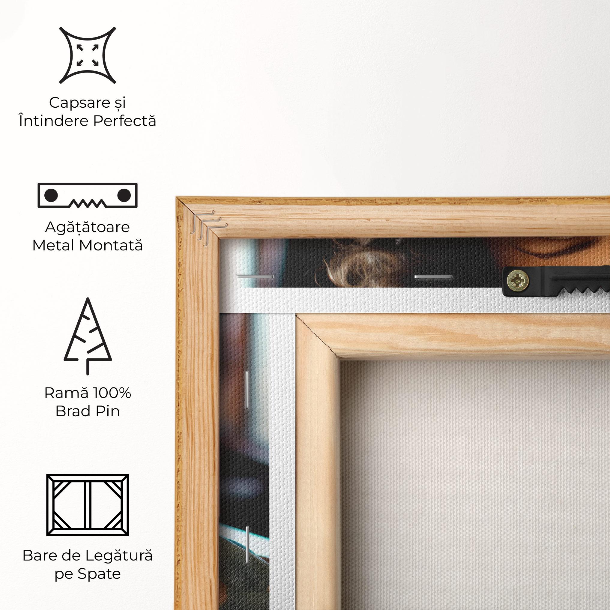 Tablou Canvas Pink Flowers Dress mockup 5