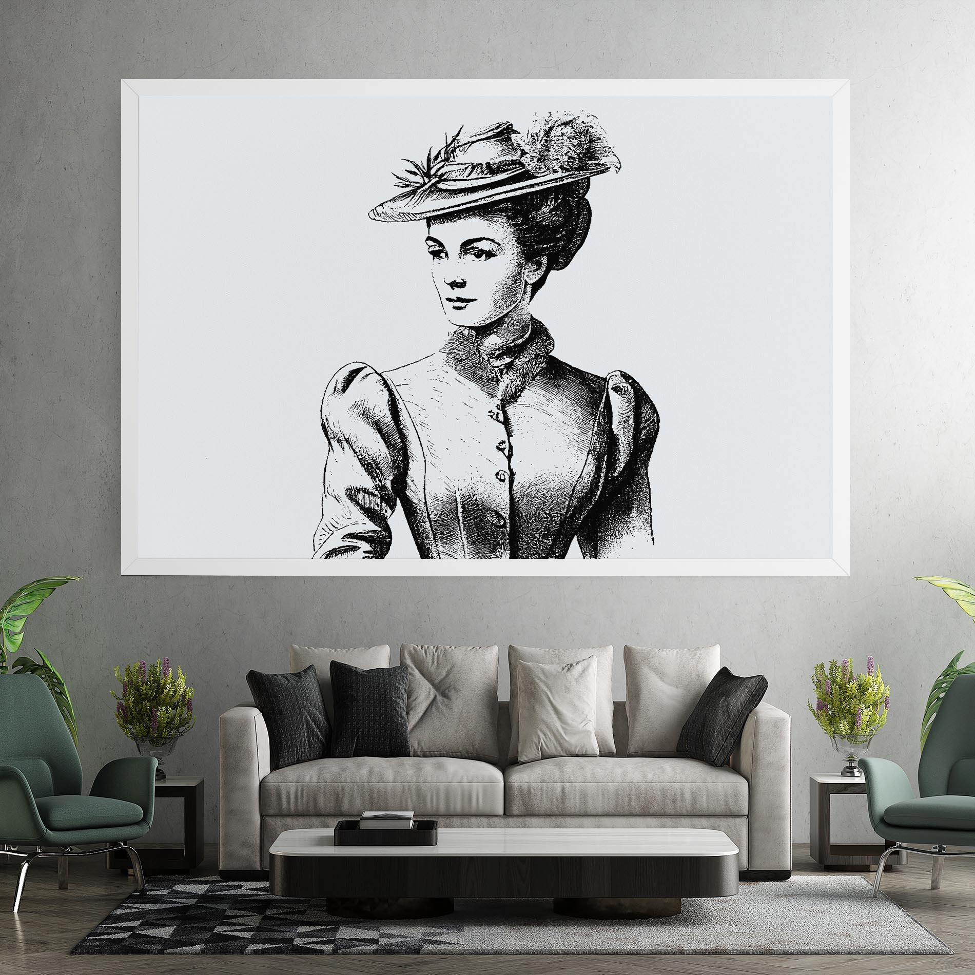 Tablou Canvas Noble Lady Hat mockup 7