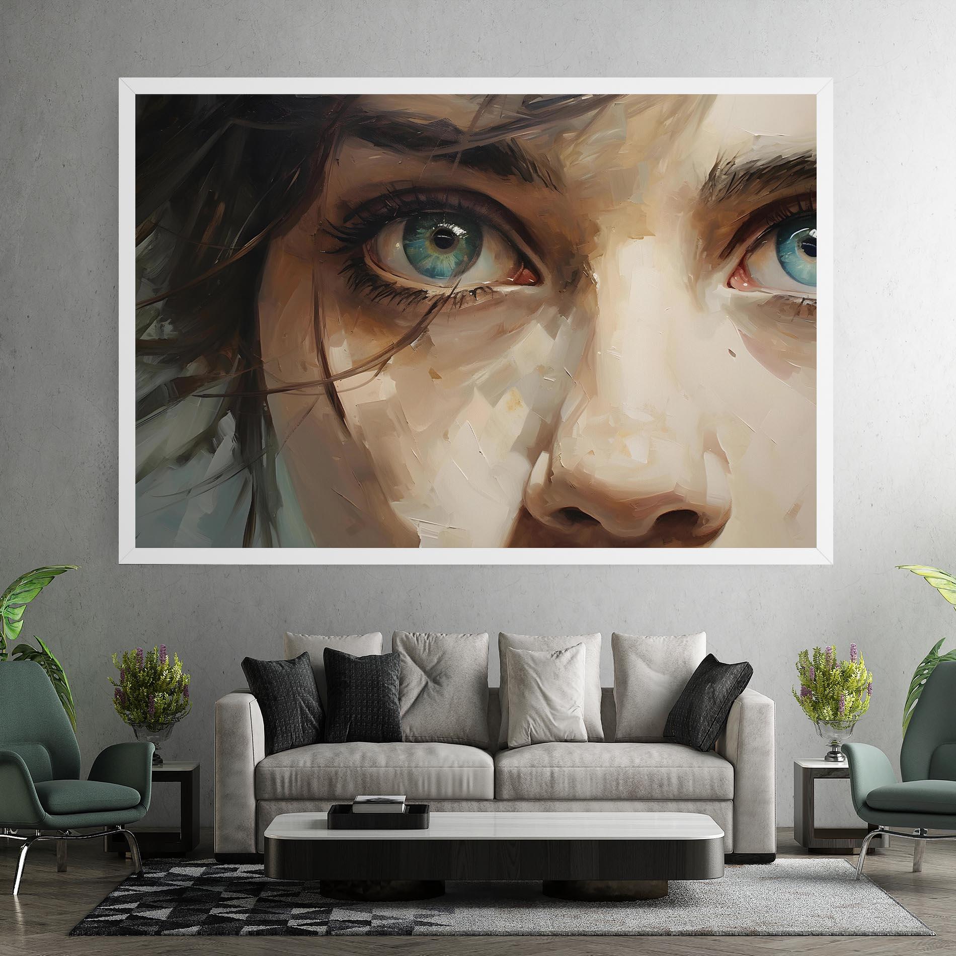 Tablou Canvas Vintage Blue Eyes Art mockup 7
