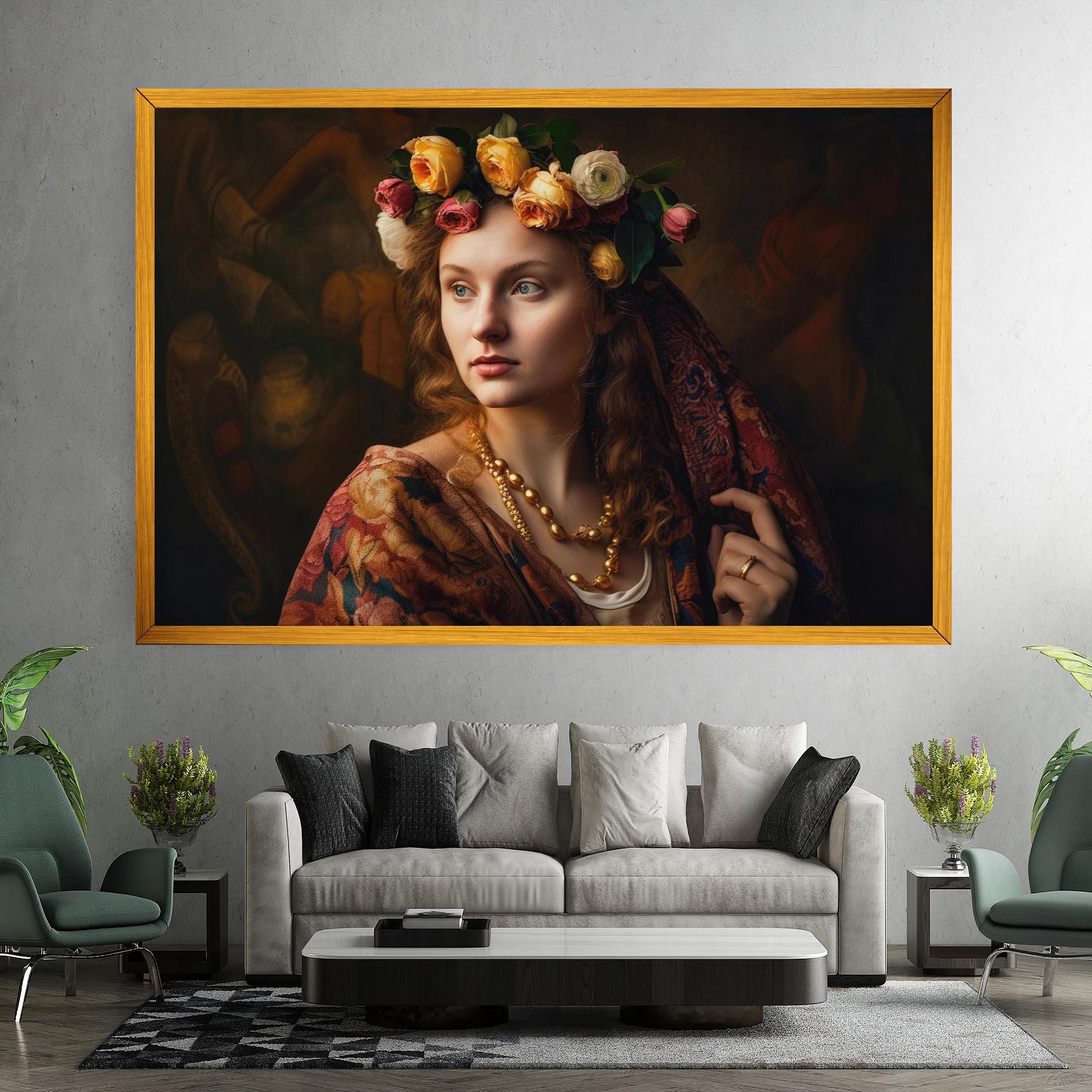 Tablou Canvas Renaissance Woman mockup 7