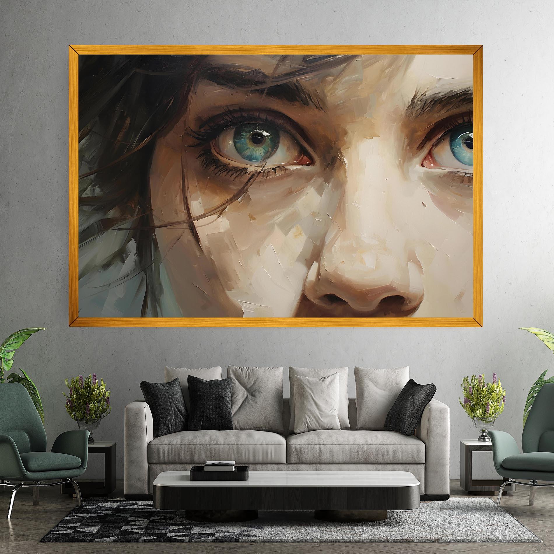 Tablou Canvas Vintage Blue Eyes Art mockup 7